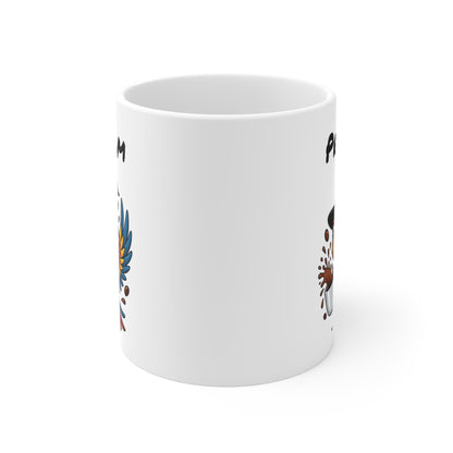 Tasse Personnalisable Perroquet Sorcière – Mug Halloween Prénom 325ml – Cadeau Fantaisie Original