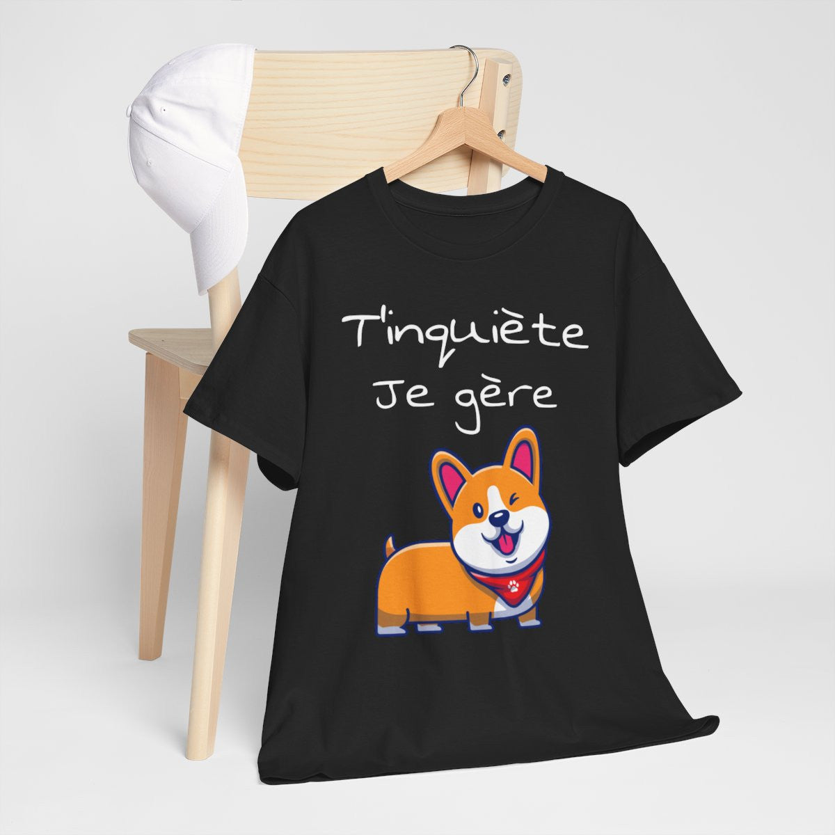 Tee Shirt Unisexe T'inquiète Je gère Chien idée Cadeau Humour drôle Amusant
