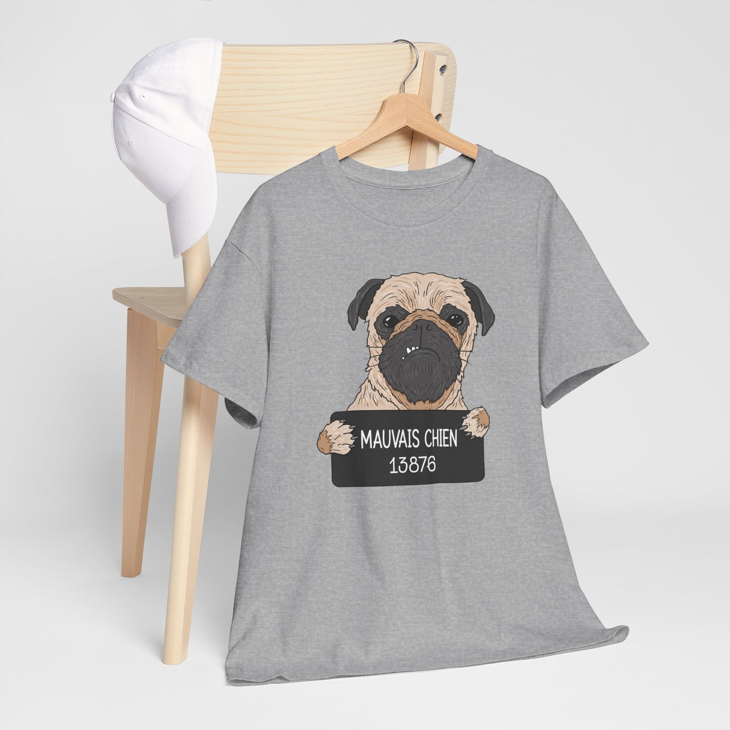 T-Shirt Carlin Homme et Femme – Cadeau Amoureux des Chiens – Humour Chien Drôle – Idée Cadeau Maître Maîtresse Propriétaire Carlin