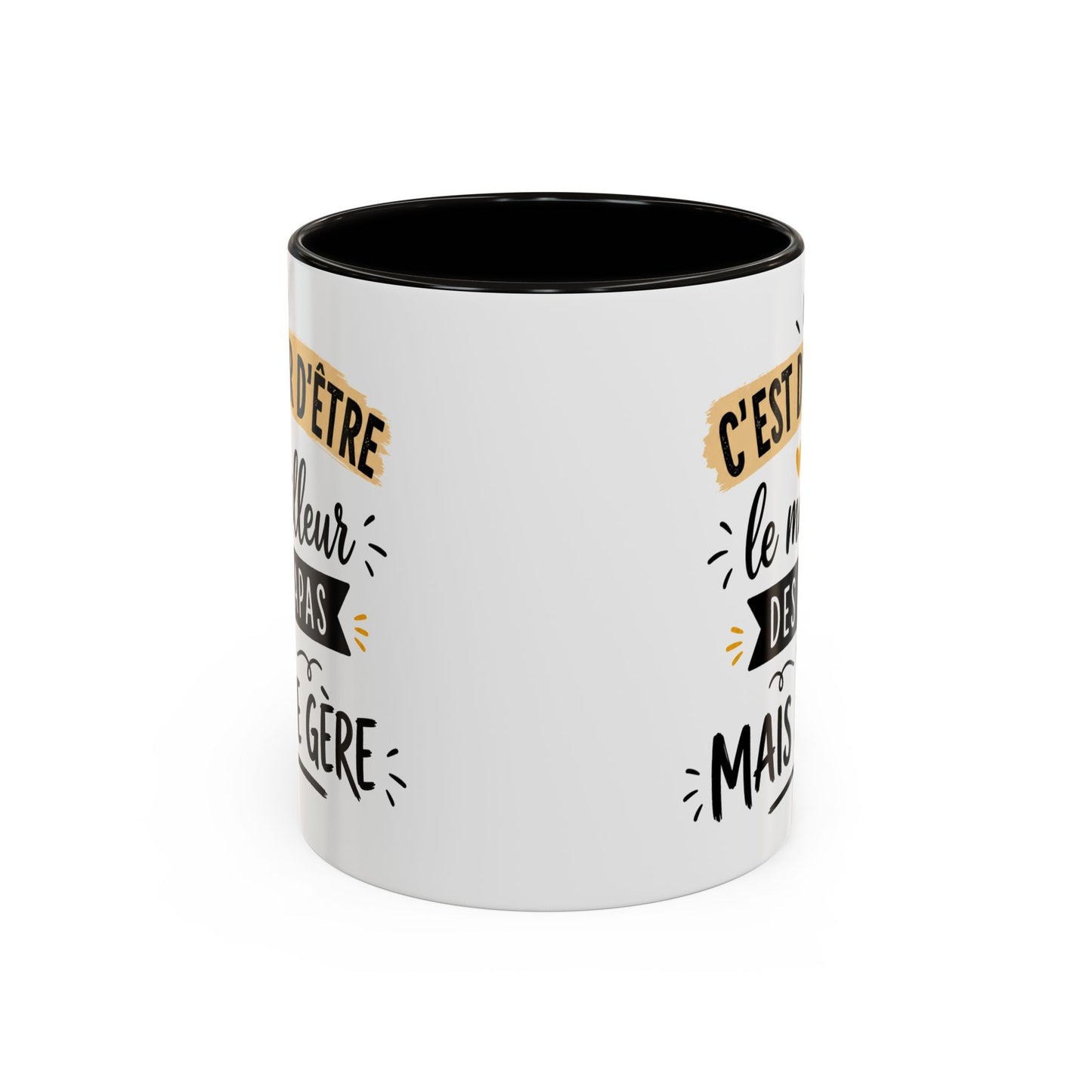 Tasse C’Est Dur D’Être Le Meilleur Des Papas Mais Je Gère – Mug Humour Papa Vintage – Cadeau Fête des Pères 325ml