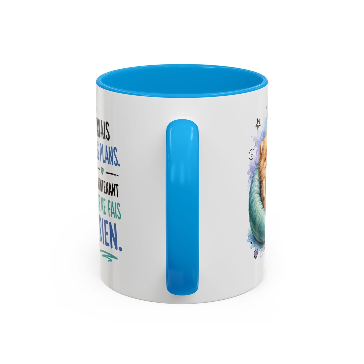 Tasse Spitz Nain Drôle Homme Femme – Mug J'Avais des Plans Maintenant Je Ne Fais Rien – Cadeau Humour Chien 325 ml