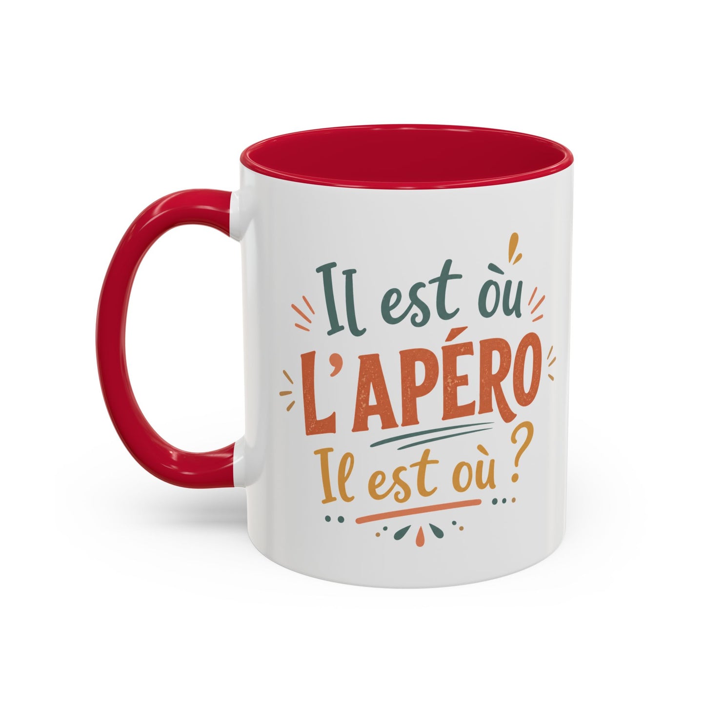 Mug Apéro Homme Humour – Tasse “Il est où l’Apéro ?” – Cadeau Original Soirée Amis Bière Vin 325ml
