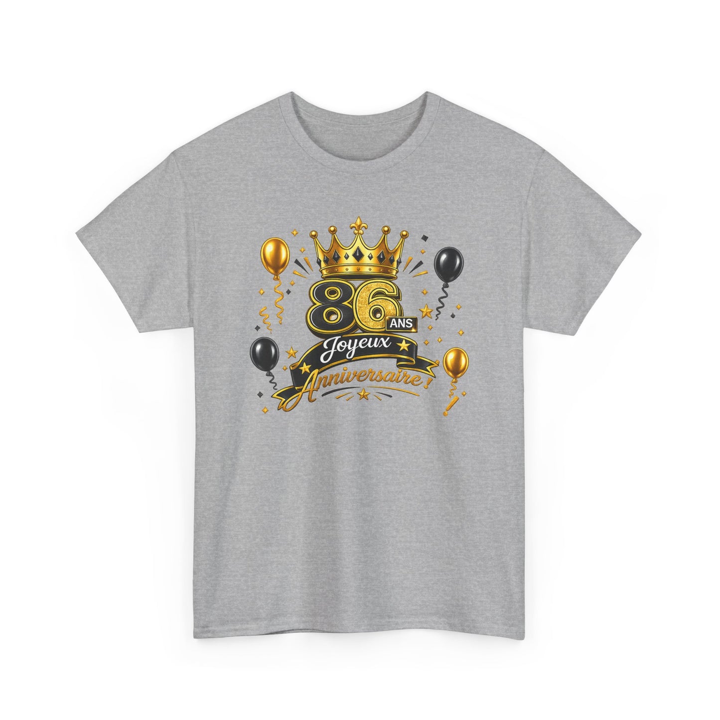 Tee Shirt Anniversaire 86 Ans Homme et Femme – Joyeux Anniversaire – Cadeau 86 Ans