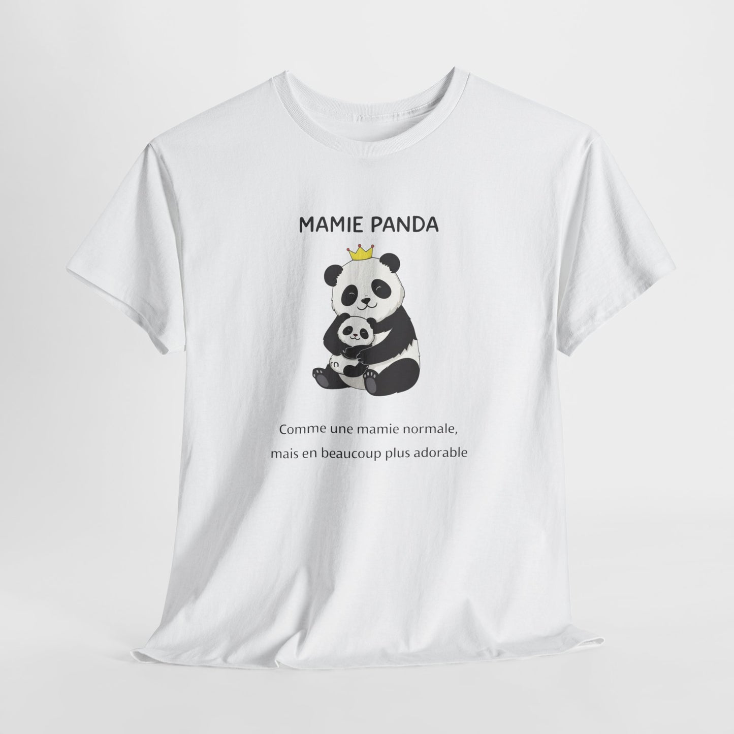 T-Shirt Mamie Panda Mignon – Cadeau Mamie Original – Tee Shirt Panda Amour Grand-Mère