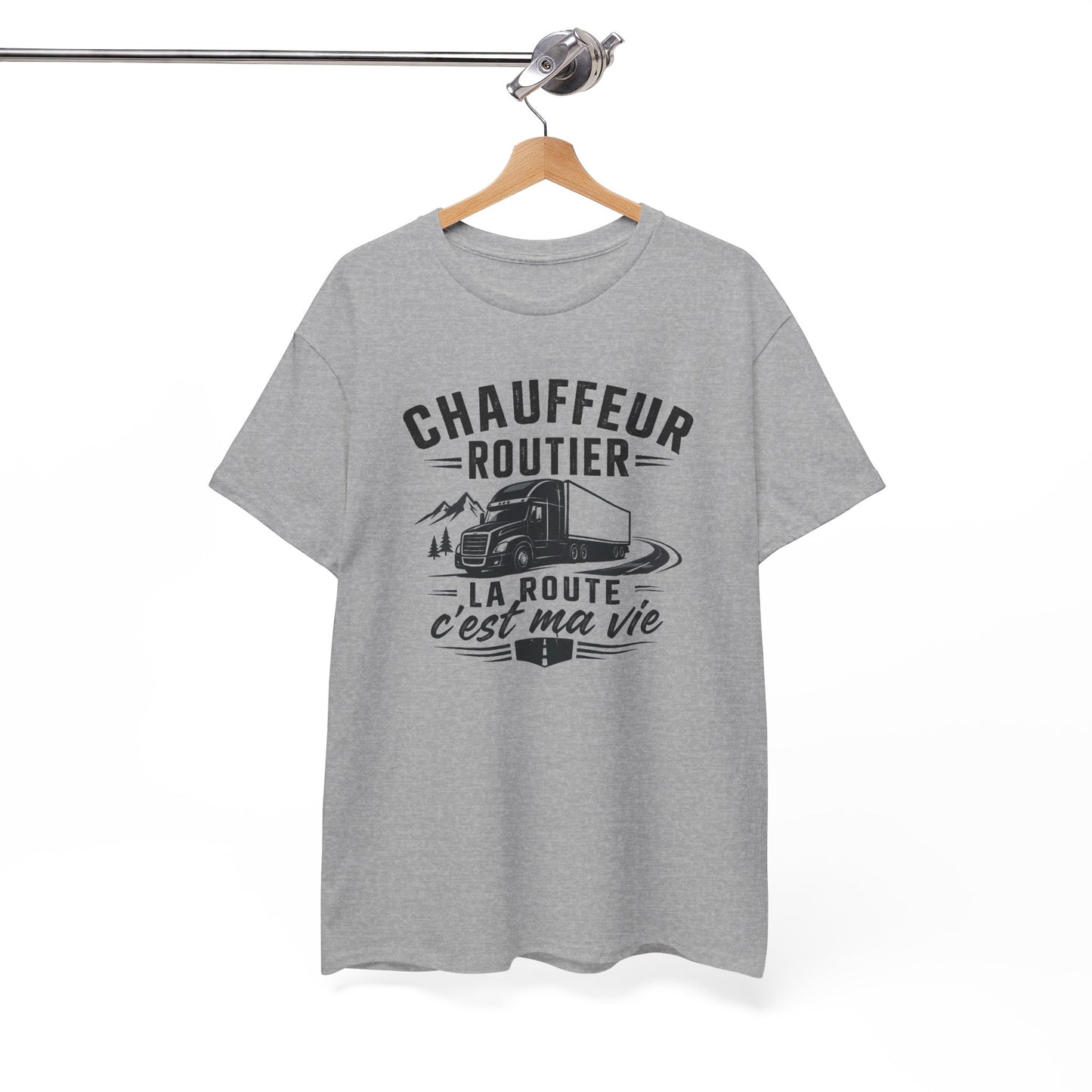 Tee Shirt Homme Chauffeur Routier Camion Poids Lourd Cadeau Conducteur Routier Transporteur Passion Route