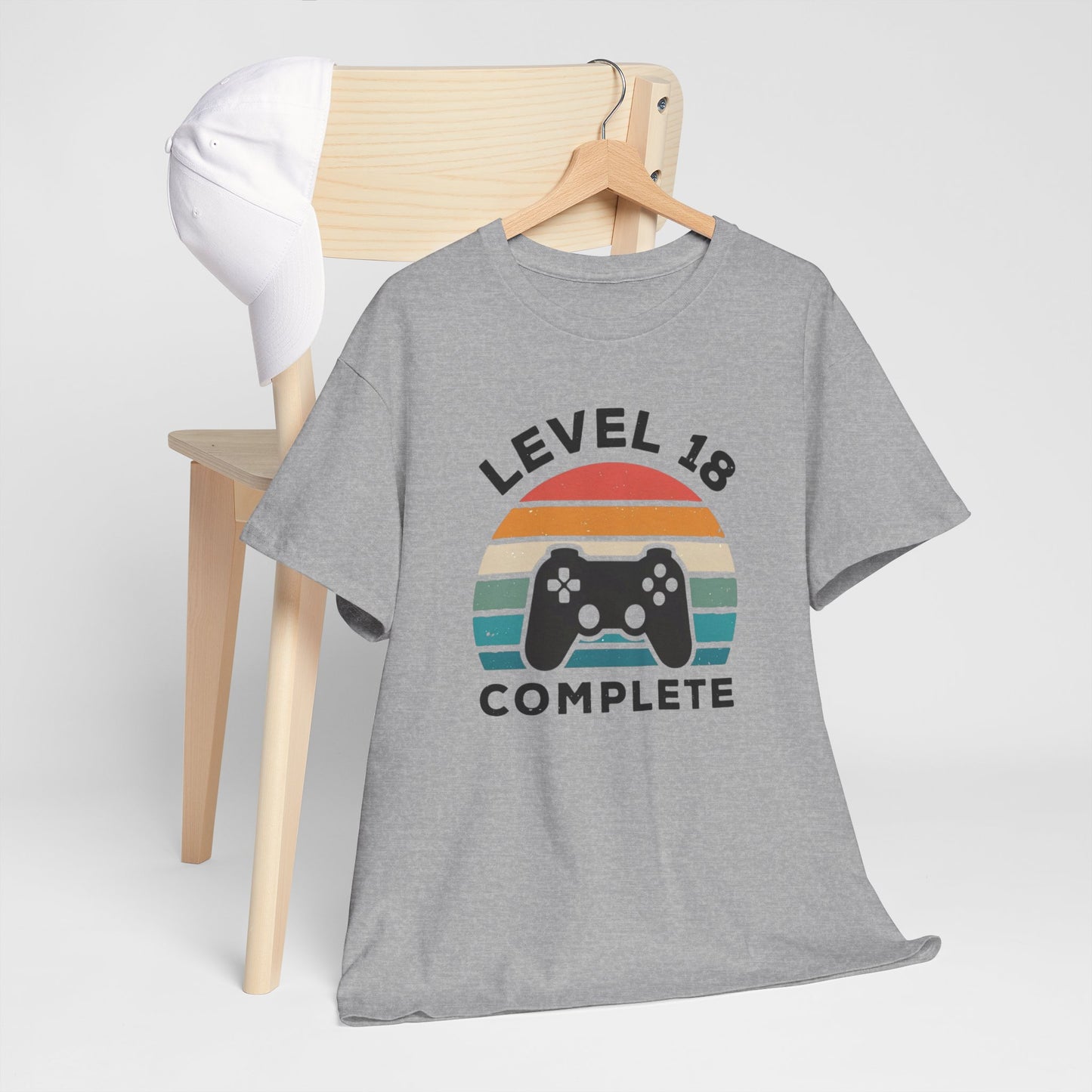 Tee-Shirt 18 Ans Homme et Femme – Cadeau Anniversaire 18ème Gamer Gaming – Idée Cadeau Majorité Jeu Vidéo Original