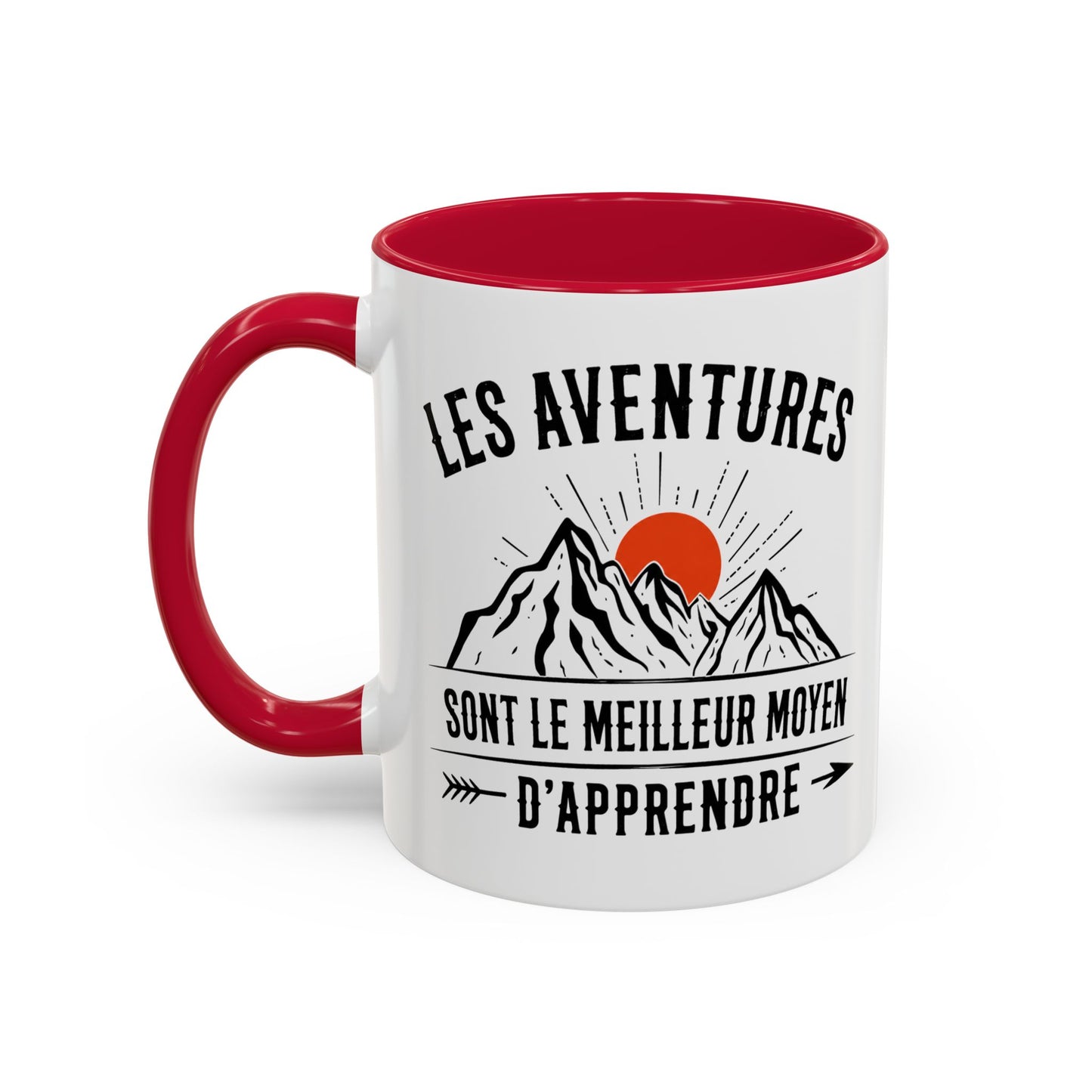 Tasse Camping Homme et Femme – Les Aventures sont le Meilleur Moyen d’Apprendre – Mug Montagne Nature Randonnée – Cadeau Original Campeur – 325 ml