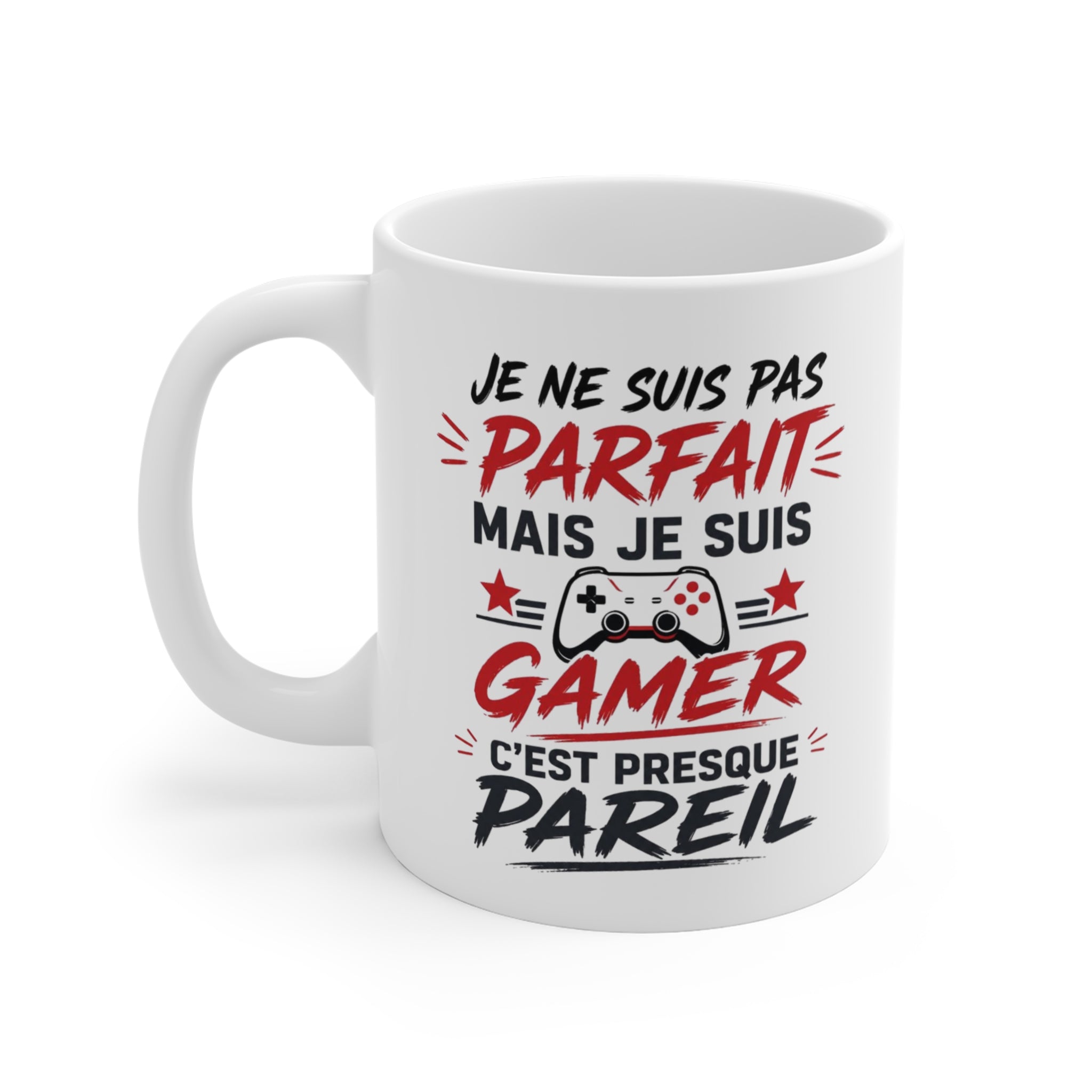 Tasse Je Ne Suis Pas Parfait Mais Je Suis Gamer – Mug Humour Jeux Vidéo – Cadeau Gamer Homme Femme 325ml