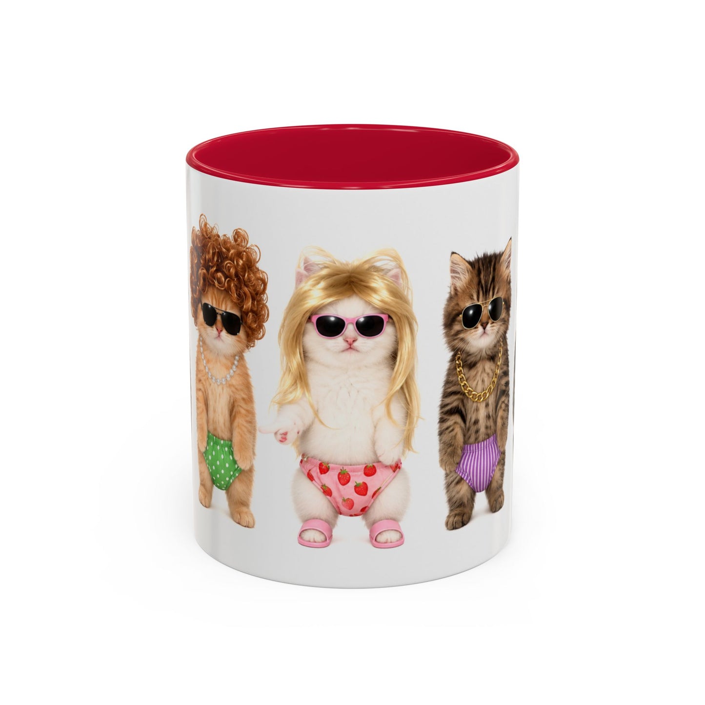 Tasse Chats Rigolos en Sous-Vêtements – Mug Humour Chatons Kawaii – Cadeau Femme Homme Amoureux des Chats 325ml