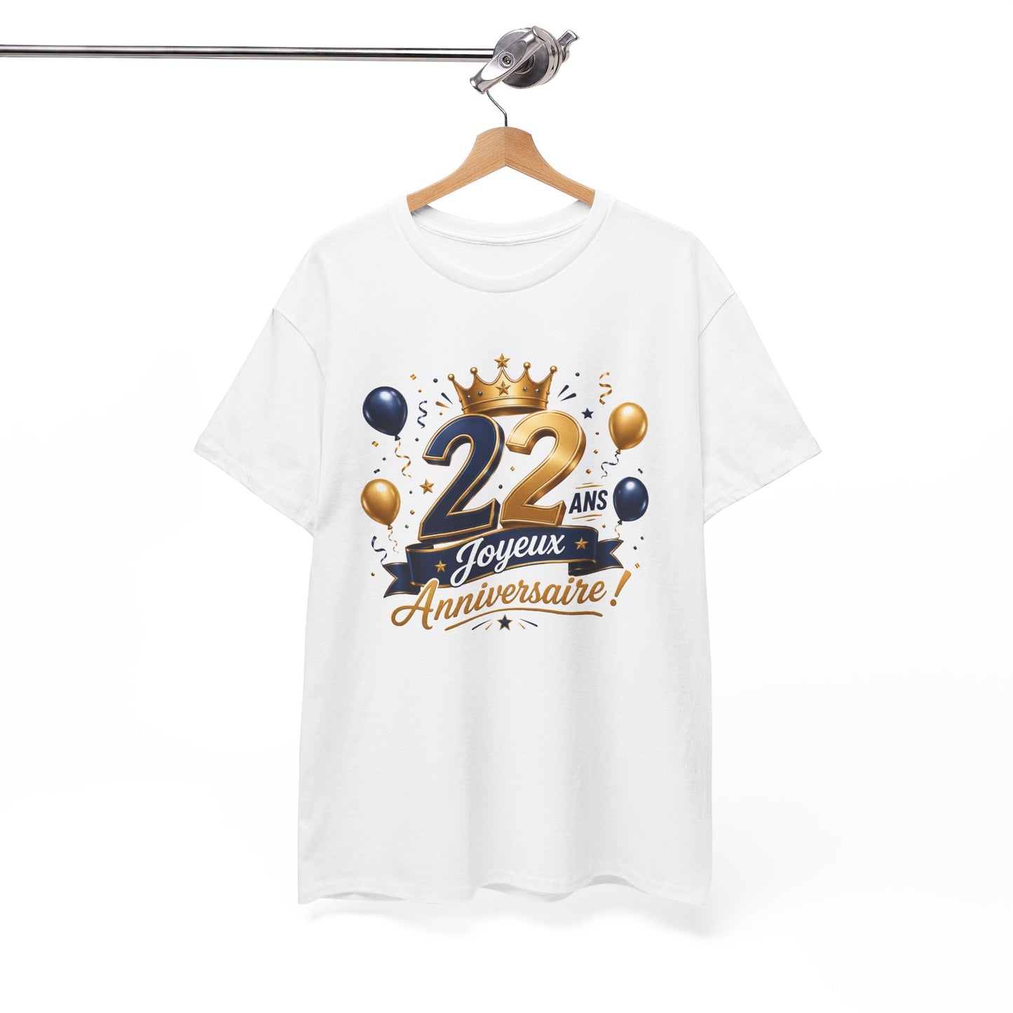 Tee Shirt Anniversaire 22 Ans Homme et Femme Joyeux Anniversaire Cadeau 22 Ans Idée Cadeau Adulte
