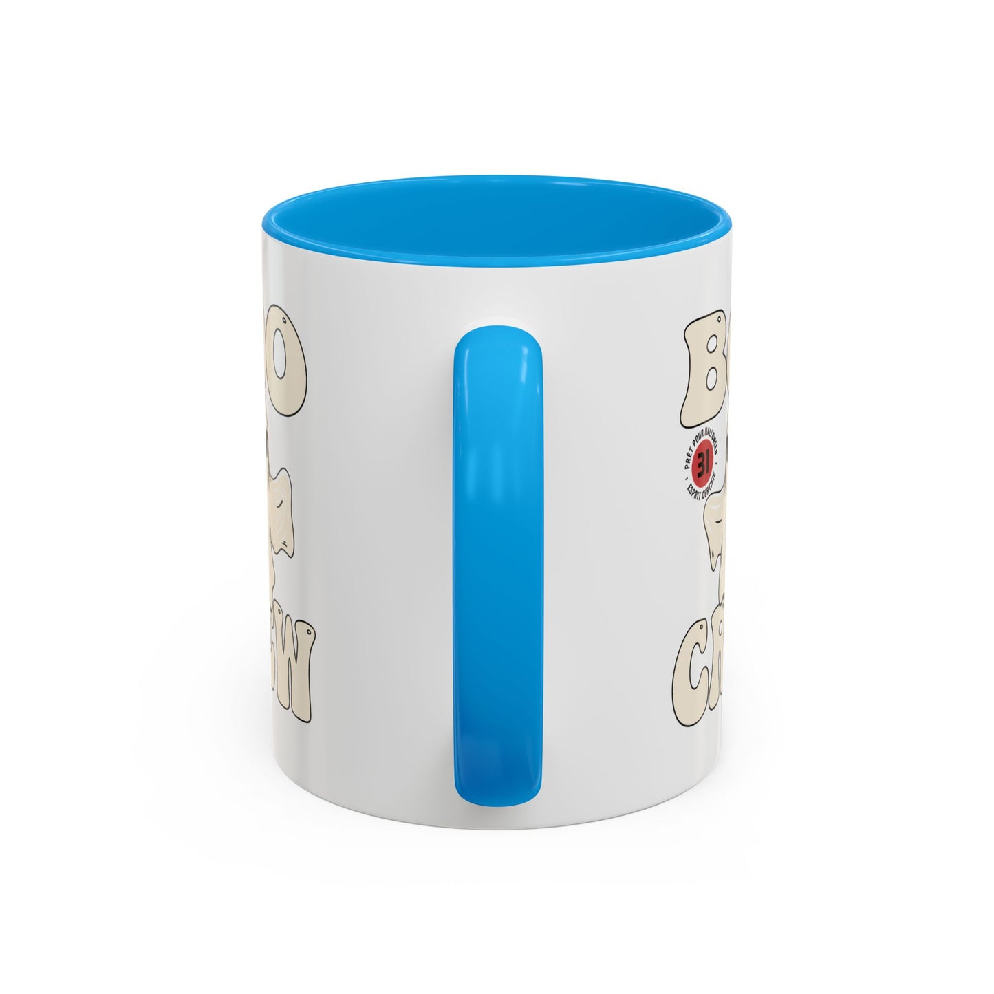 Mug Halloween Fantôme – Tasse Boo Crew – Cadeau Original Homme et Femme, Décoration Effrayante Humour Noir Bleu Rouge