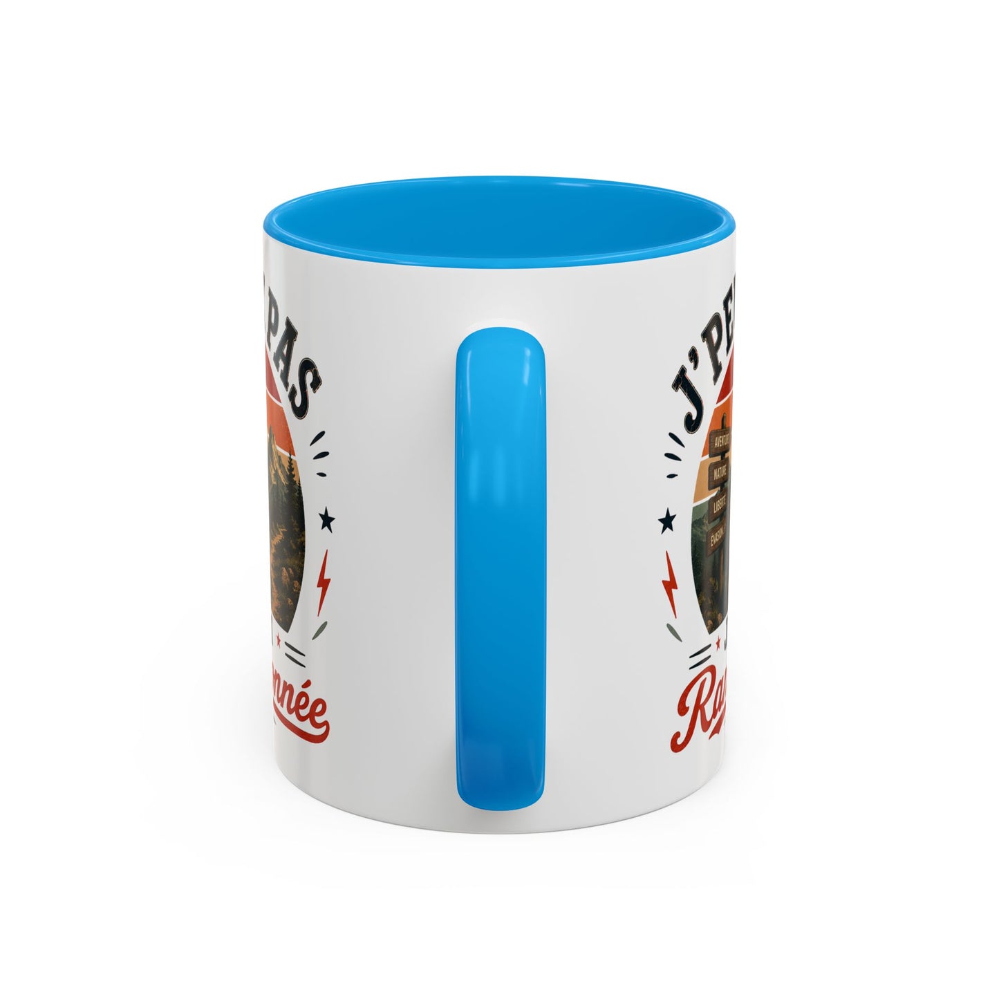 Tasse J’Peux Pas J’Ai Randonnée – Mug Humour Randonnée Vintage – Cadeau Passion Montagne Nature 325ml