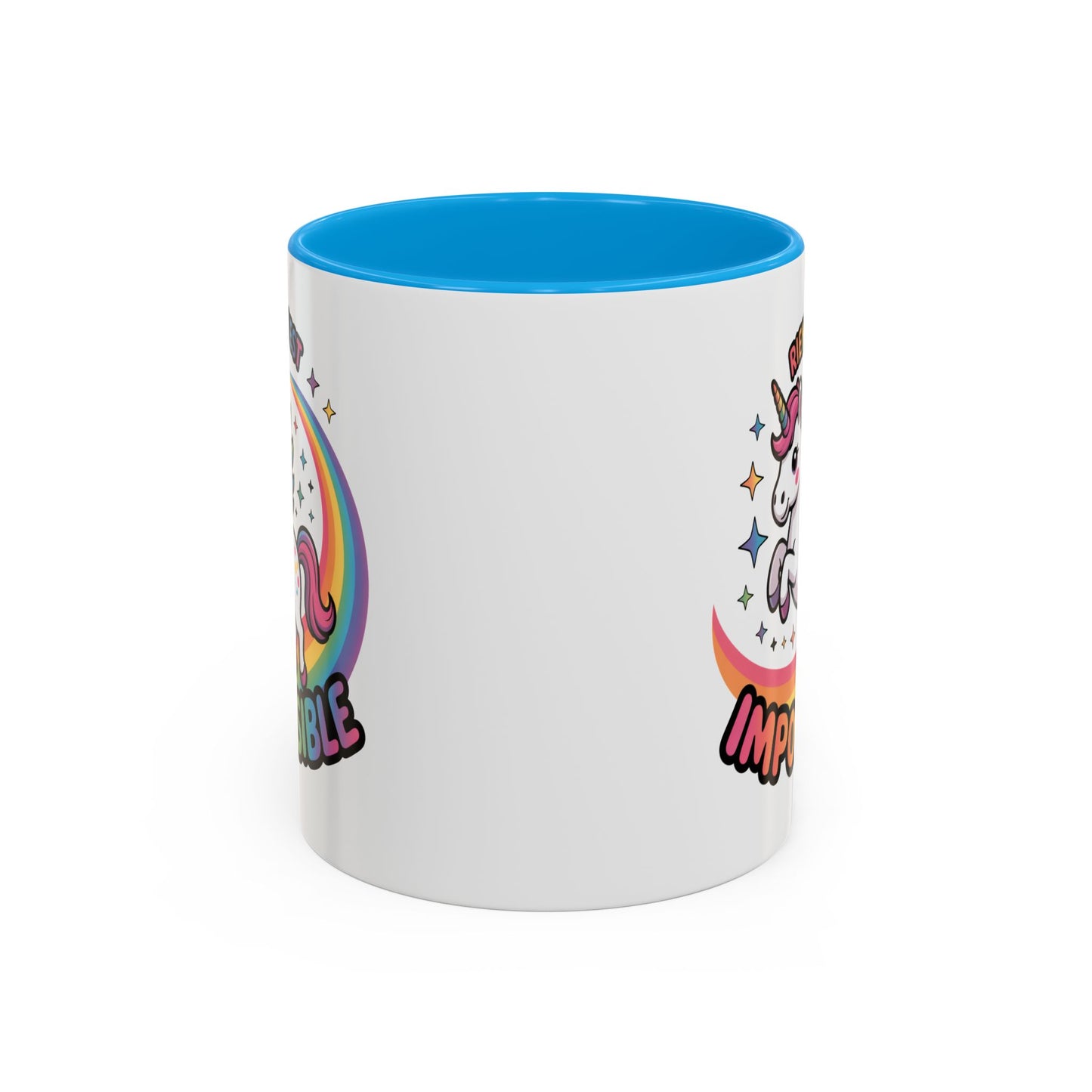 Tasse Licorne Motivation “Rien n’est impossible” – Mug Inspirant Arc-en-ciel Fantaisie – Cadeau Positif