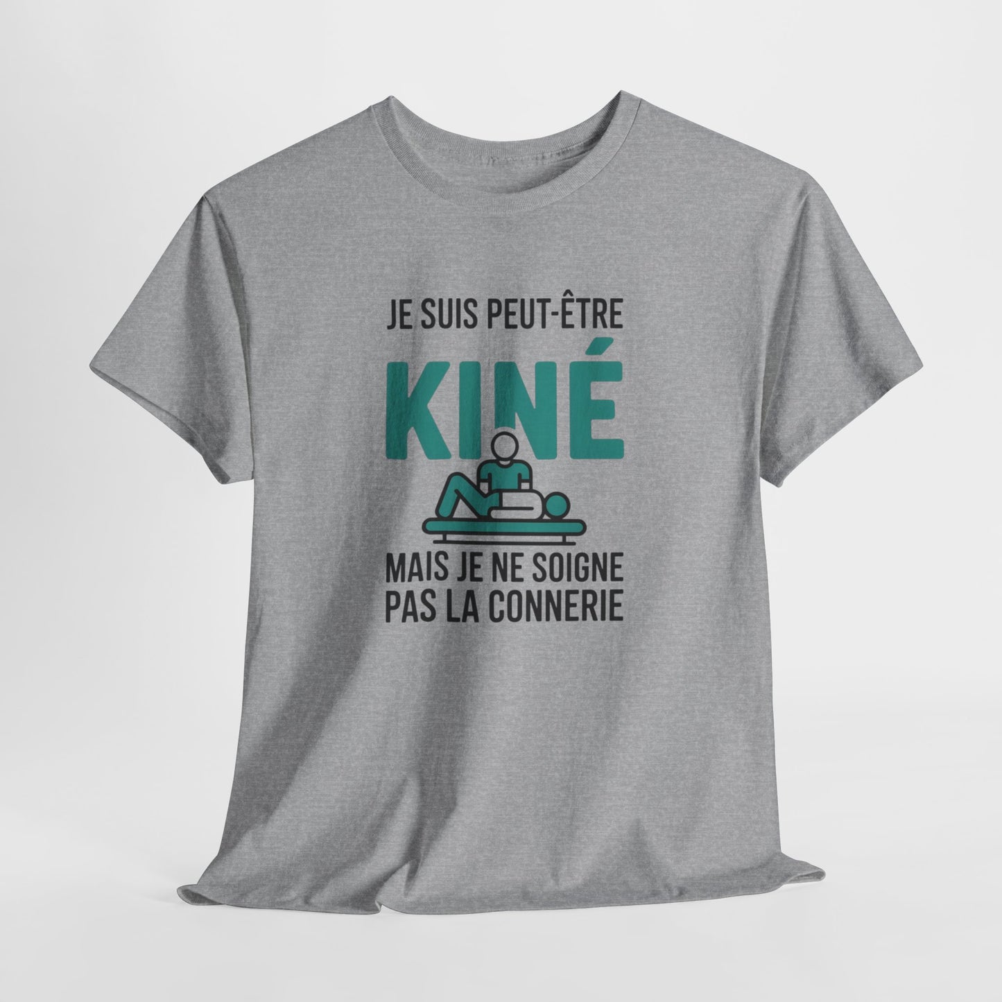 T-Shirt Kiné Humoristique Homme Femme – Tee Shirt Kinésithérapeute Drôle – Cadeau Massage Noir Blanc Gris