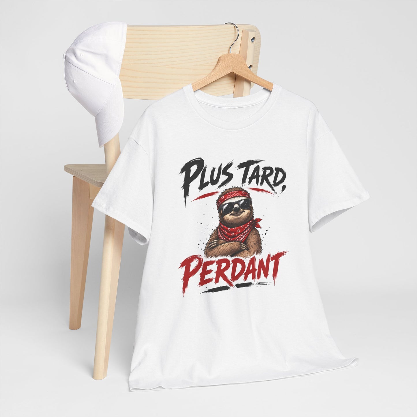 Tee-Shirt Homme Femme Plus Tard, Perdant – Paresseux Cool Humoristique – Cadeau Humour Adulte