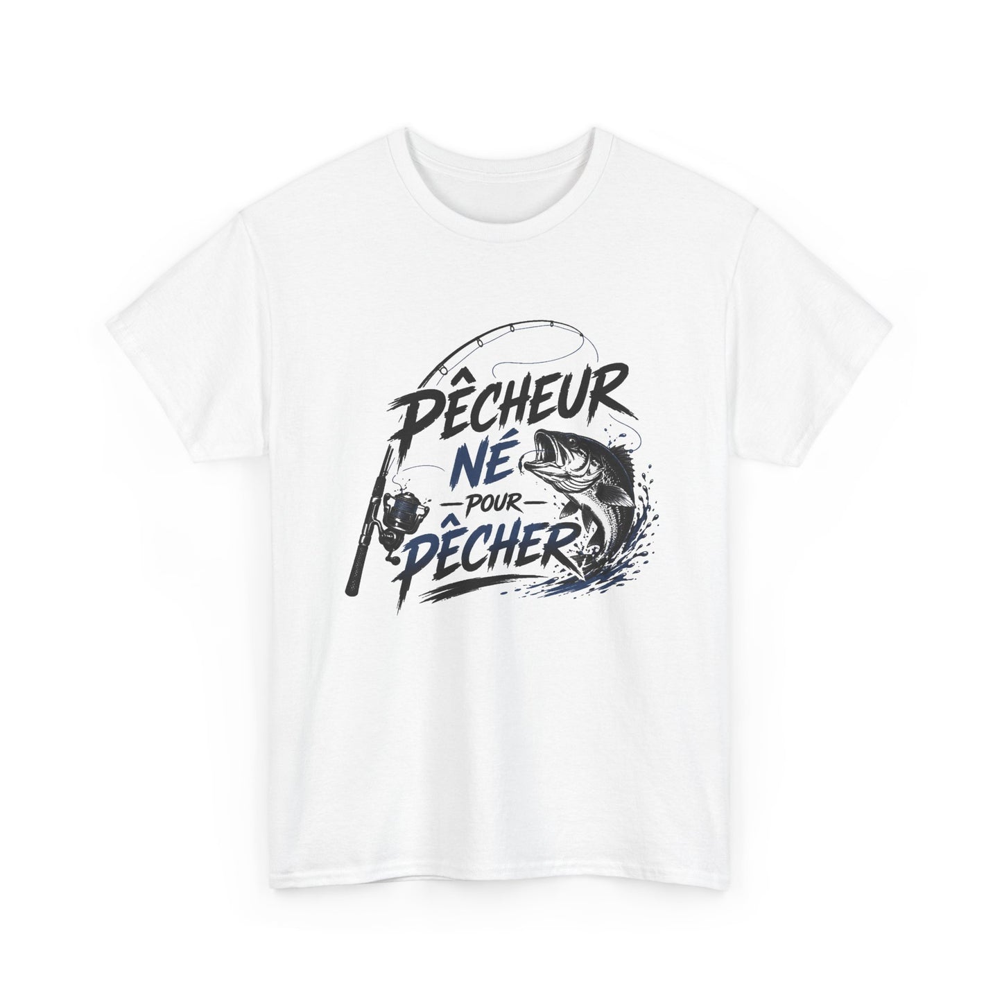 Tee Shirt Homme Pêcheur Pêche Sportive Cadeau Pêche Humour Passion Canne à Pêche Poisson Carnassier