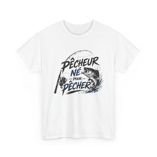 Tee Shirt Homme Pêcheur Pêche Sportive Cadeau Pêche Humour Passion Canne à Pêche Poisson Carnassier