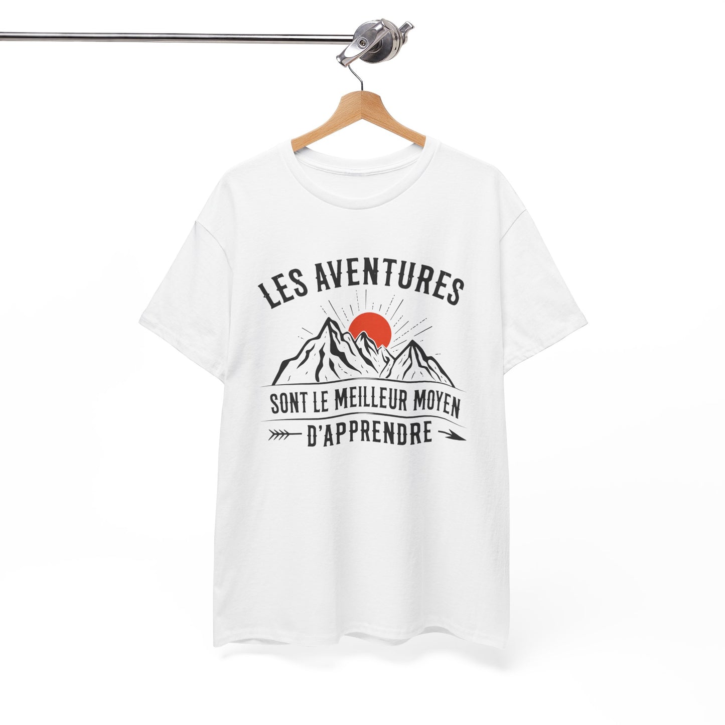 Tee Shirt Aventure Homme Femme – Montagne Nature Randonnée Voyage – Idée Cadeau Aventurier Randonneur Plein Air