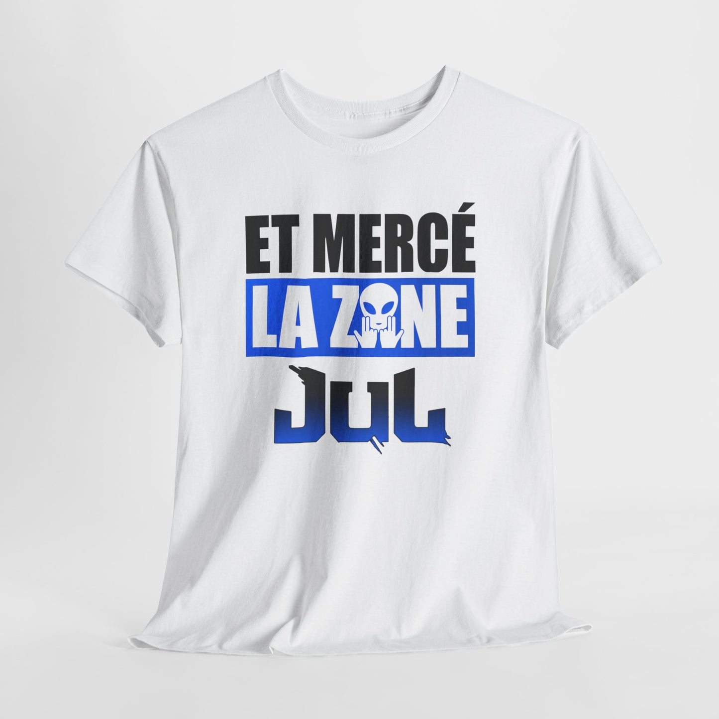 T-Shirt Merci La Zone Humour Rap Français Homme – Design Urbain Style Marseille – Tee Shirt Streetwear Fan Musique Urbaine Team Team JuL