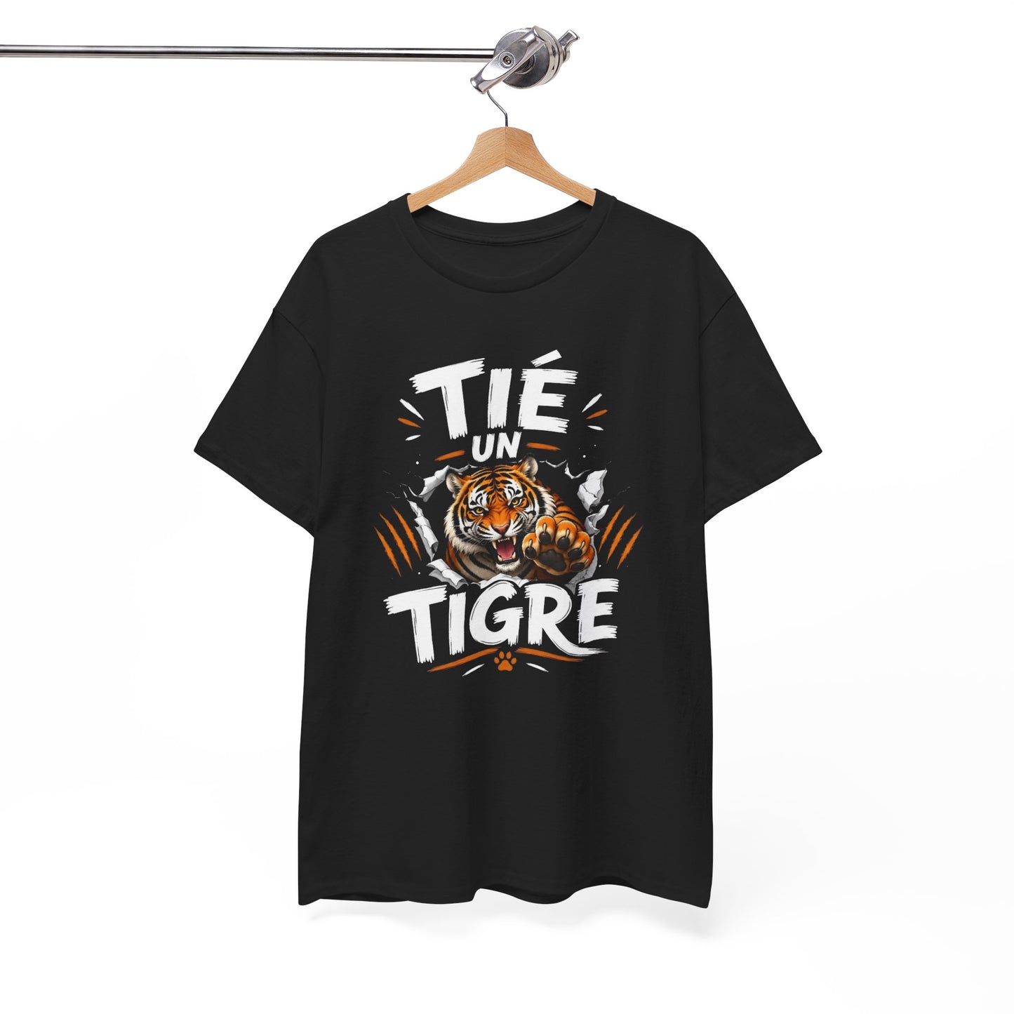 T-Shirt Tié un Tigre Humour Marseille Homme Femme – Expression Marseillaise Drôle – Tee Shirt Tigre Style Urbain