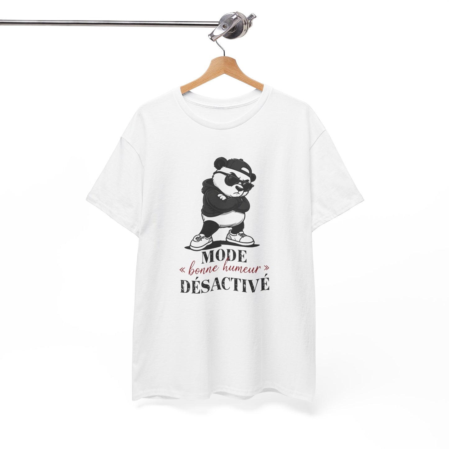 T-Shirt Panda Mode Bonne Humeur Désactivé – Tee Shirt Humour Panda Stylé – T-Shirt Drôle Bad Mood Cadeau Original