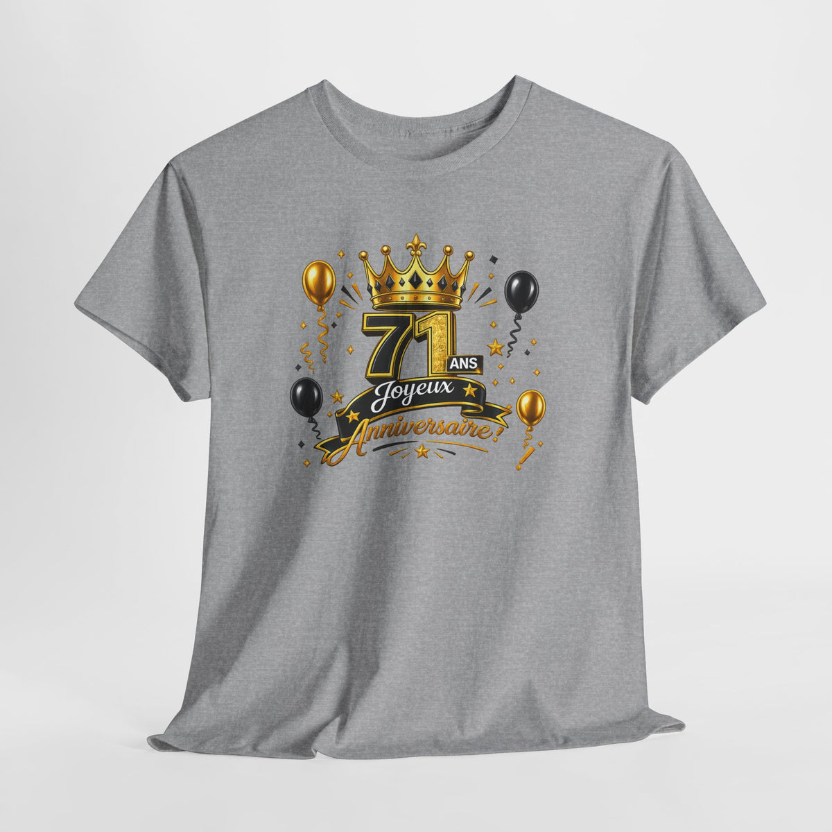 Tee Shirt Anniversaire 71 Ans Homme et Femme – Joyeux Anniversaire – Cadeau 71 Ans