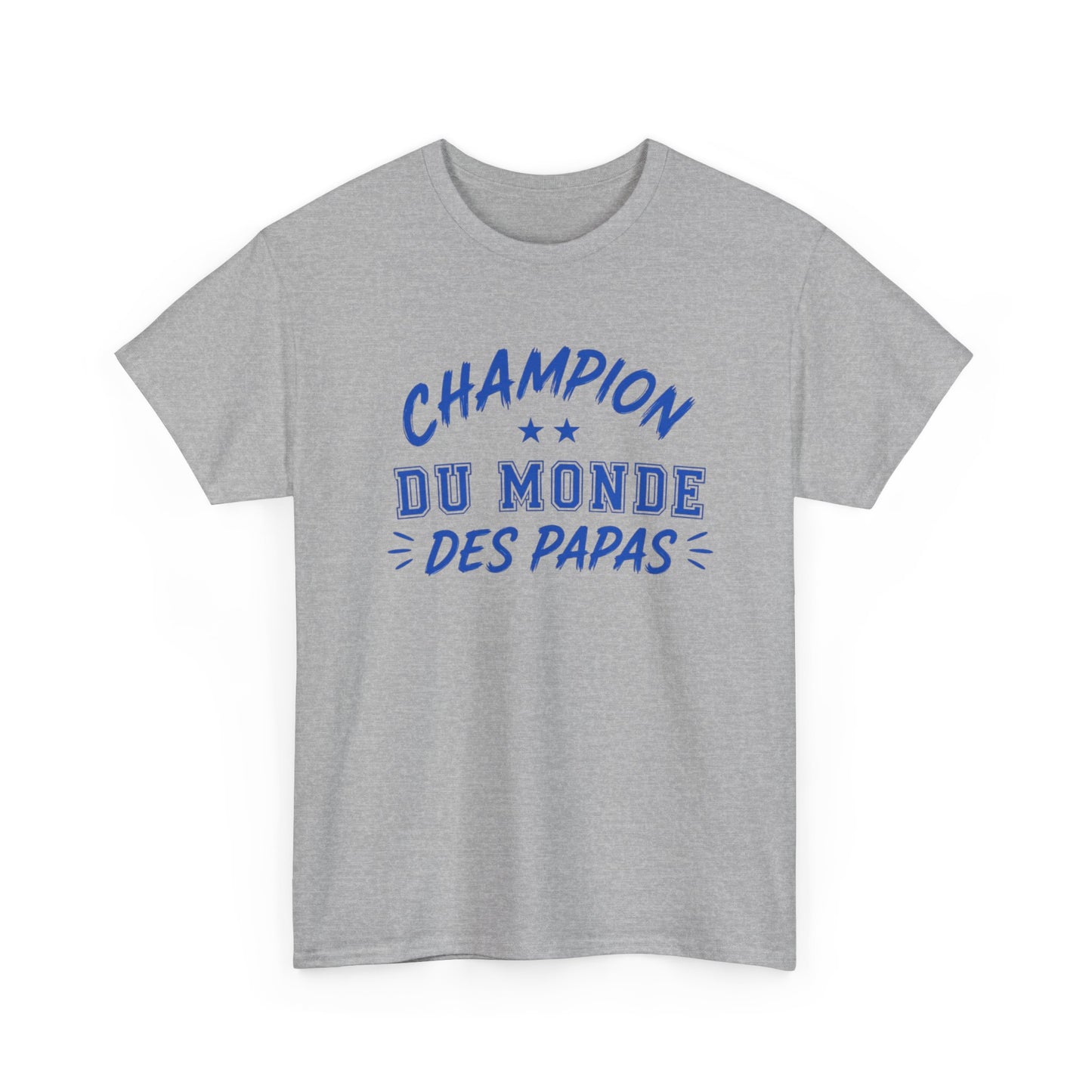 T-Shirt Papa Humour – Champion du Monde des Papas – Tee Shirt Drôle Homme Cadeau Papa