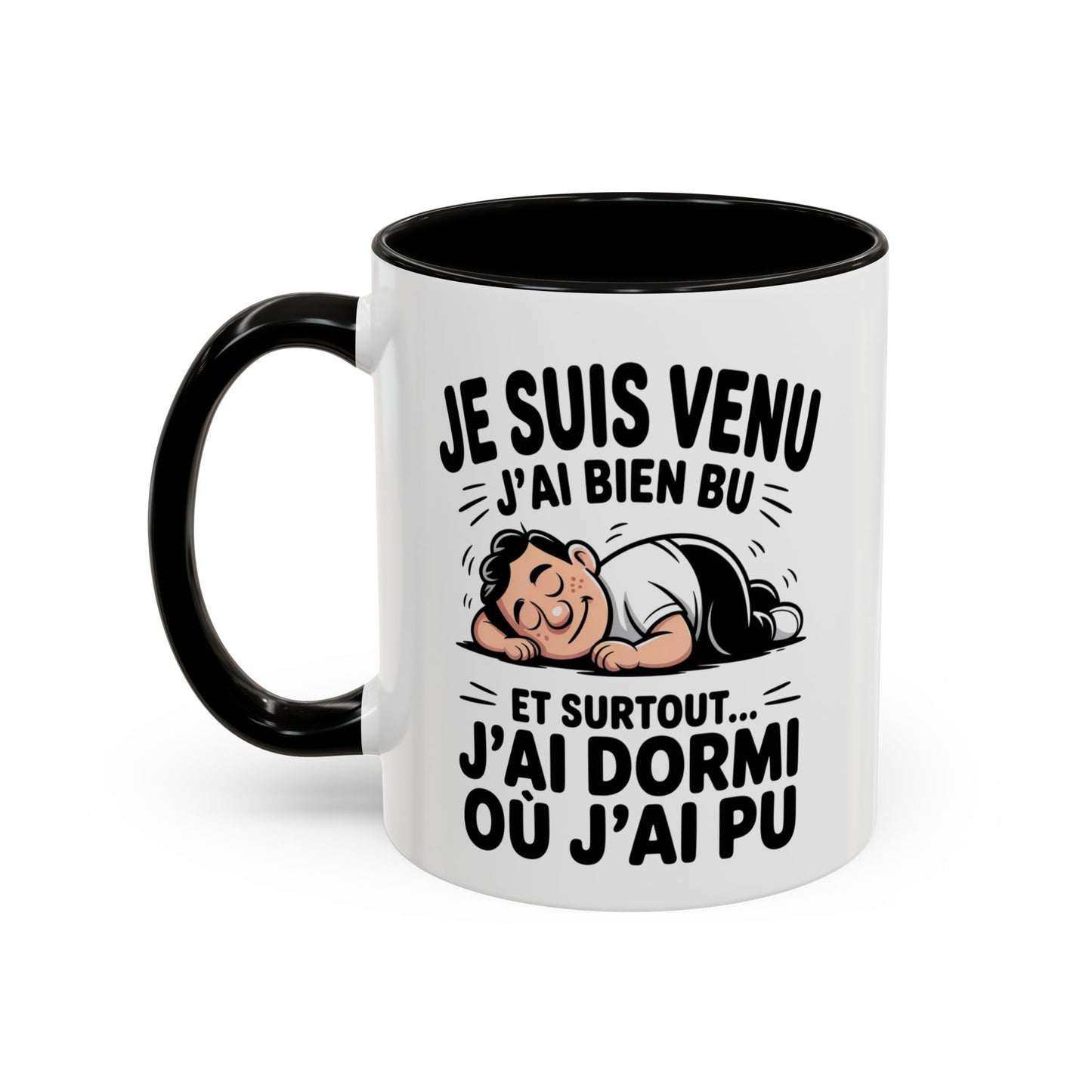 Mug Citation Humoristique – Tasse Humour Dormir Fainéant Fun – Cadeau Original Drôle – Céramique 325ml Noir Bleu Rouge