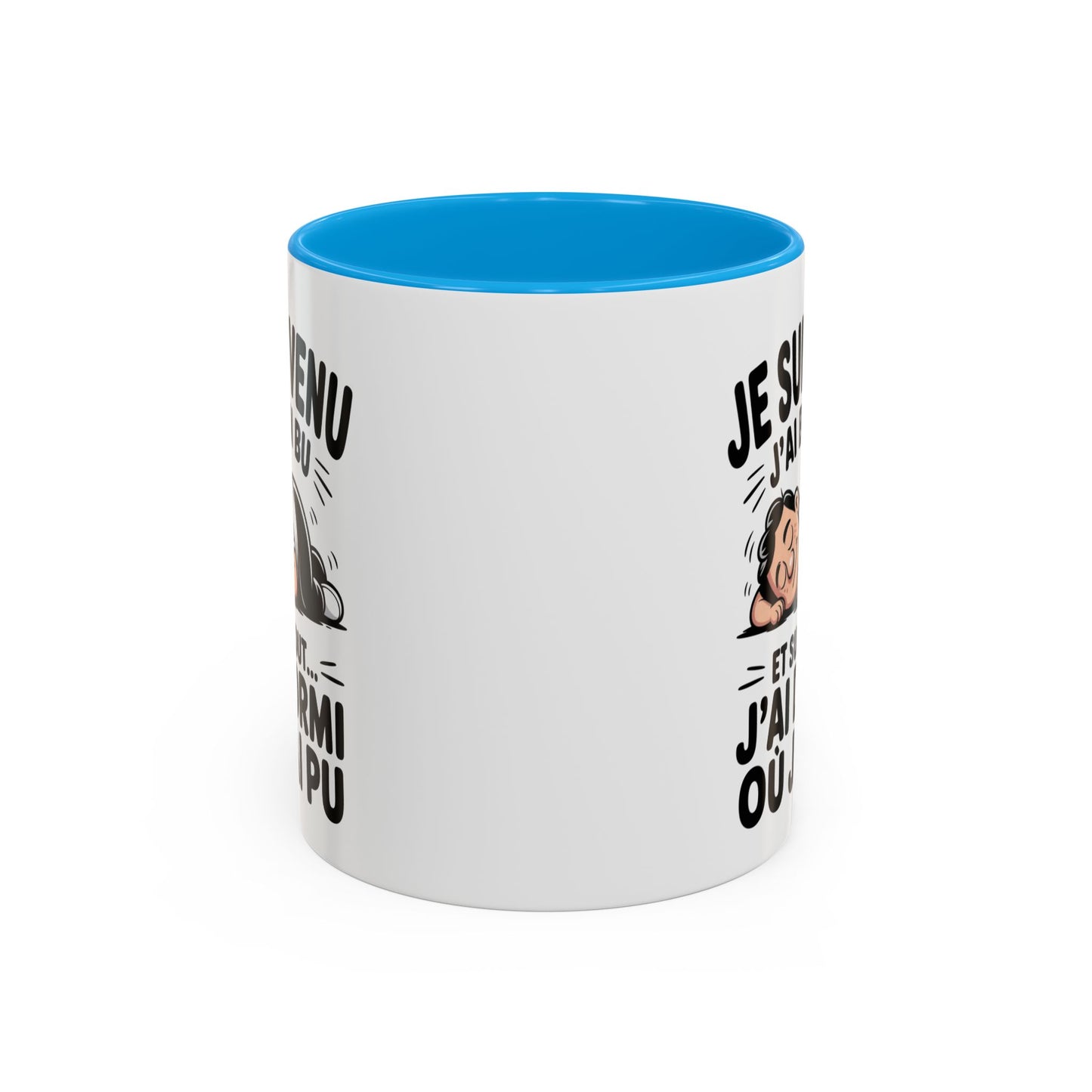 Mug Citation Humoristique – Tasse Humour Dormir Fainéant Fun – Cadeau Original Drôle – Céramique 325ml Noir Bleu Rouge