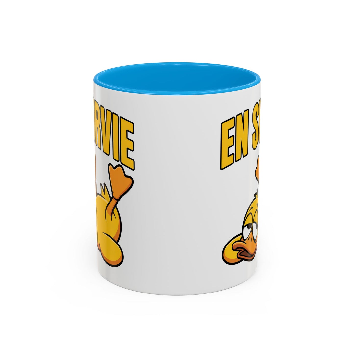 Mug Drôle En Survie – Tasse Humoristique avec Canard Fatigué – Cadeau Humour Bureau Café 325ml