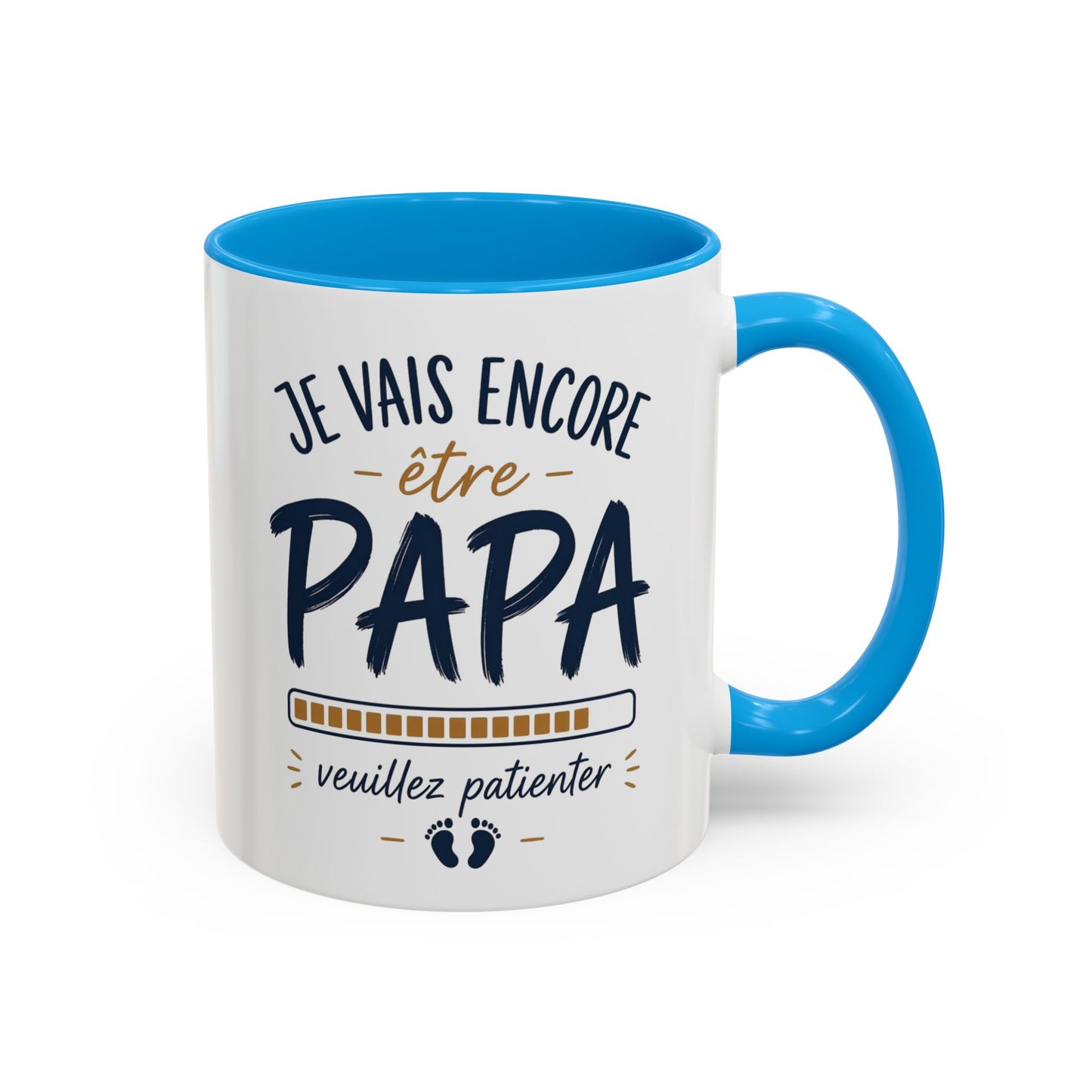 Mug Je Vais Encore Être Papa – Tasse Annonce Grossesse Humoristique – Cadeau Futur Papa Bébé Famille – Céramique 325ml Noir Bleu Rouge