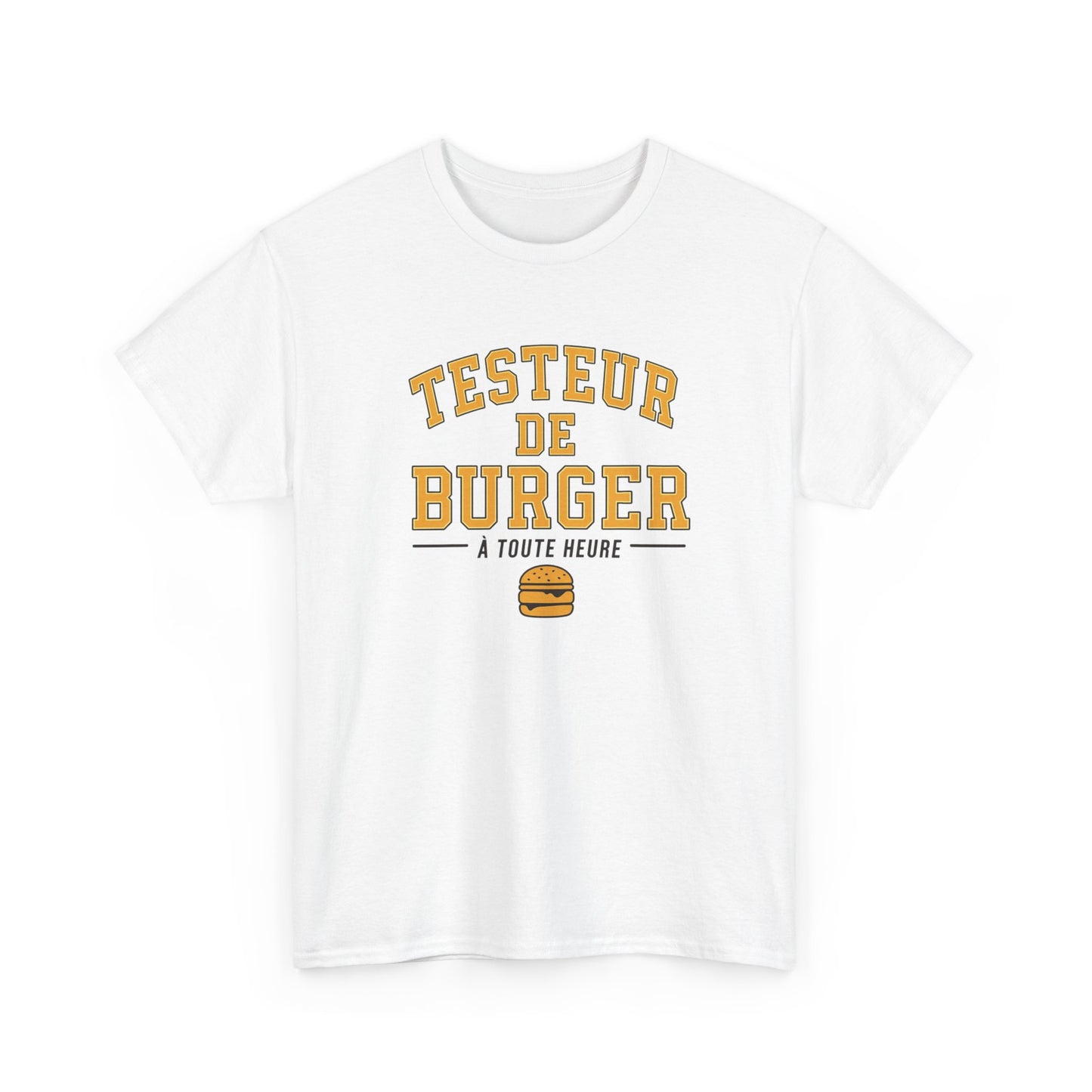 T-Shirt Testeur de Burger Humoristique – Tee Shirt Homme Amateur Burger Fast Food Idée Cadeau Gourmand Street Food