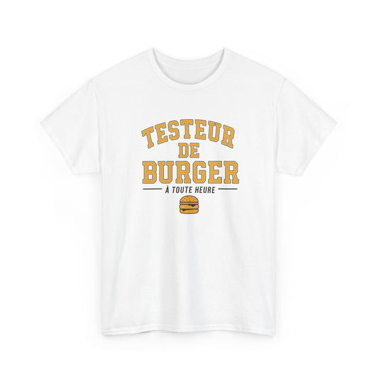 T-Shirt Testeur de Burger Humoristique – Tee Shirt Homme Amateur Burger Fast Food Idée Cadeau Gourmand Street Food