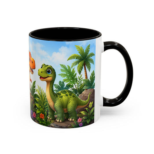 Tasse Dinosaures Mignons – Mug Dinosaure Kawaii Jungle Tropicale – Cadeau Enfant Garçon Fille 325ml