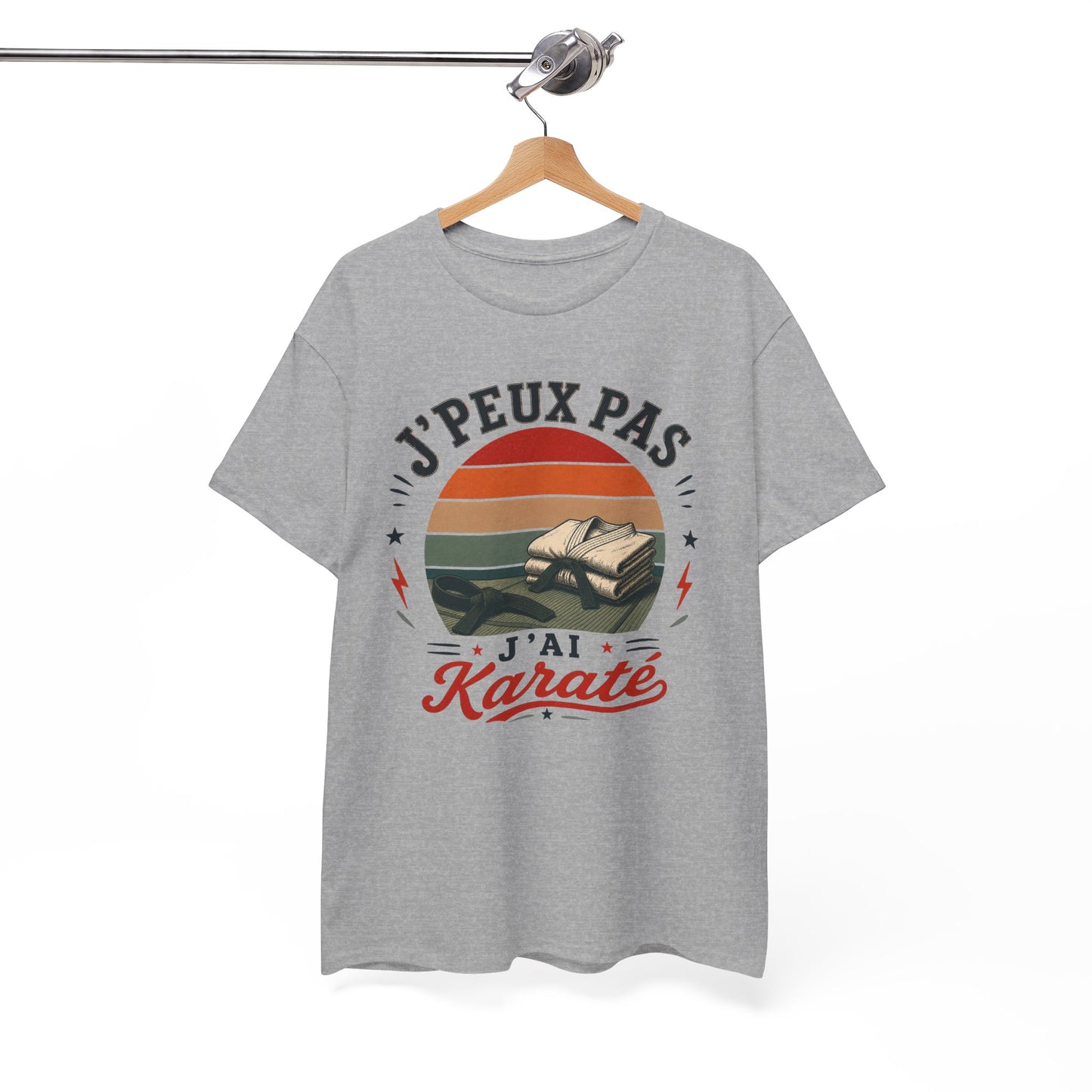 T-Shirt J’Peux Pas J’Ai Karaté – Tee Shirt Karatéka Vintage – Cadeau Arts Martiaux Dojo Ceinture Noire Homme Femme