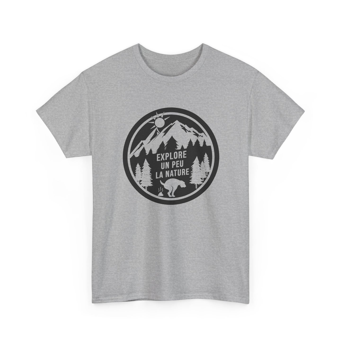 T-Shirt Chien Homme et Femme – Humour Promenade Randonnée Nature – Cadeau Propriétaire de Chien – Amoureux Animaux Plein Air