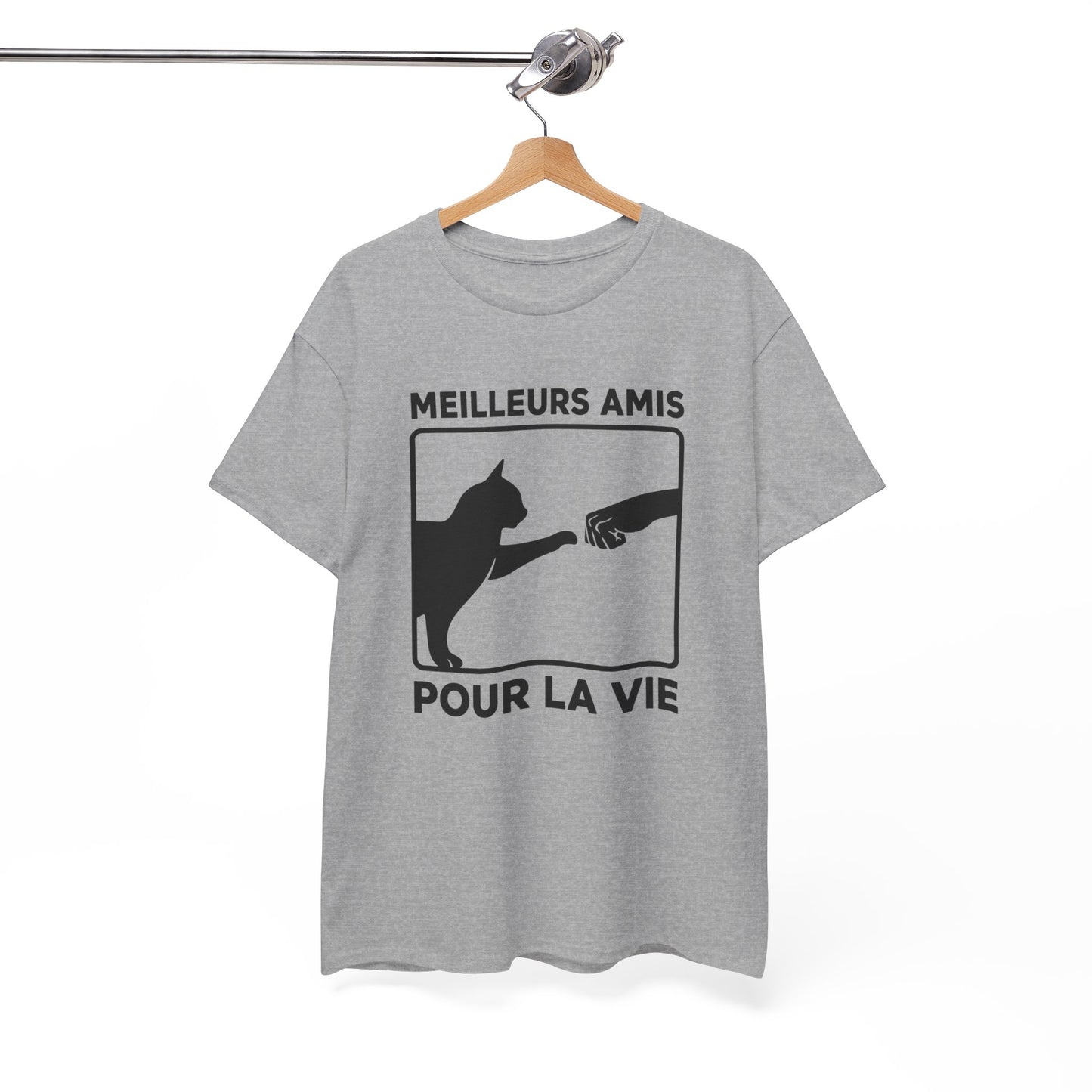 Tee Shirt Chat Homme Femme – Amitié Homme Chat – Idée Cadeau Amoureux des Chats Propriétaire de Félin