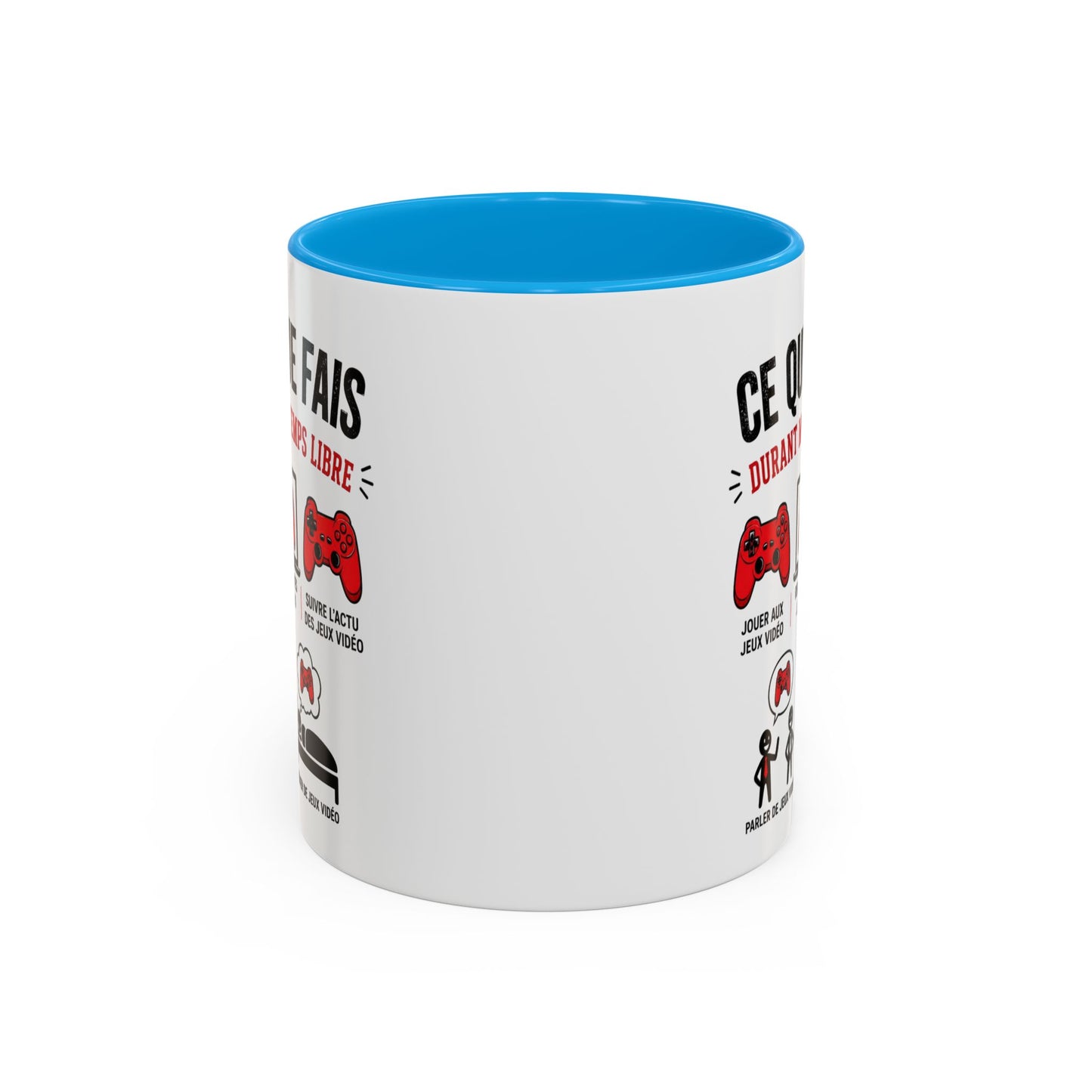 Mug Gamer Humour – Ce Que Je Fais Durant Mon Temps Libre – Tasse Jeux Vidéo Drôle Cadeau Original Céramique 325ml