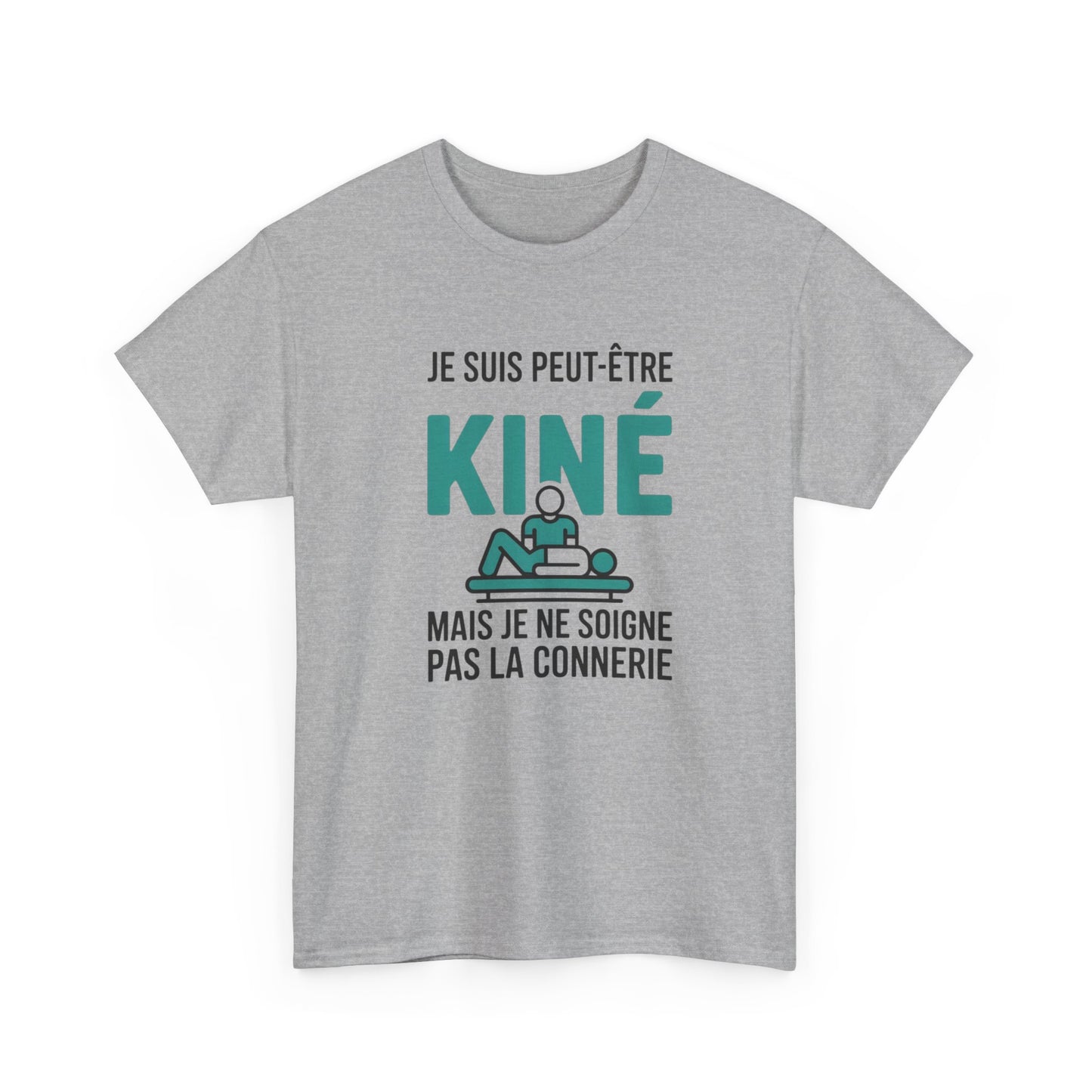 T-Shirt Kiné Humoristique Homme Femme – Tee Shirt Kinésithérapeute Drôle – Cadeau Massage Noir Blanc Gris