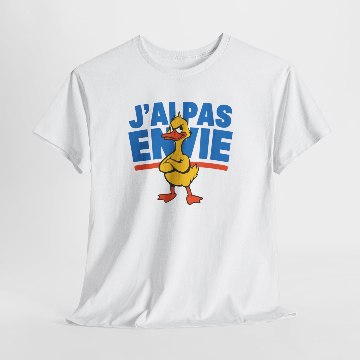 T-Shirt Humour J’ai Pas Envie – Tee Shirt Drôle Canard Blasé Mauvaise Humeur Sarcastique Citation Fun Cadeau Collègue Travail Homme Femme