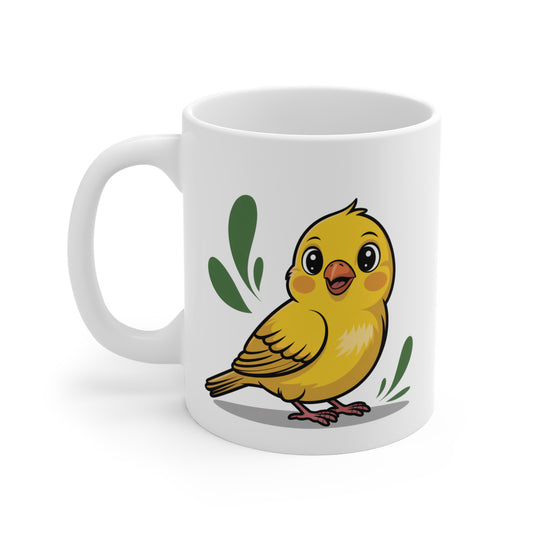 Mug Canari Jaune – Tasse Oiseau Mignon en Céramique 325ml – Design Cartoon Coloré
