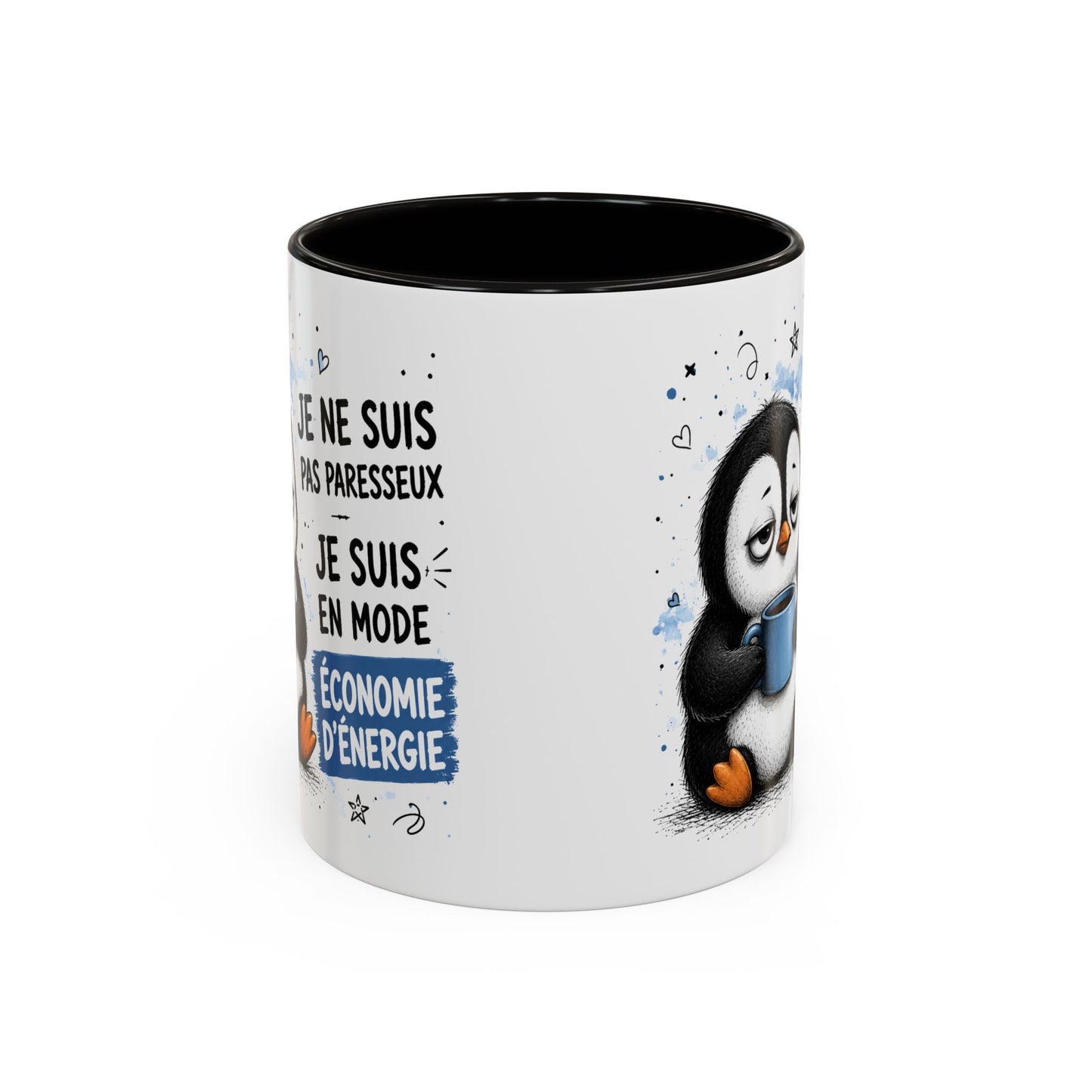 Tasse Pingouin Drôle Homme Femme – Mug Je Ne Suis Pas Paresseux Je Suis en Mode Économie d'Énergie – Cadeau Humour Café 325 ml