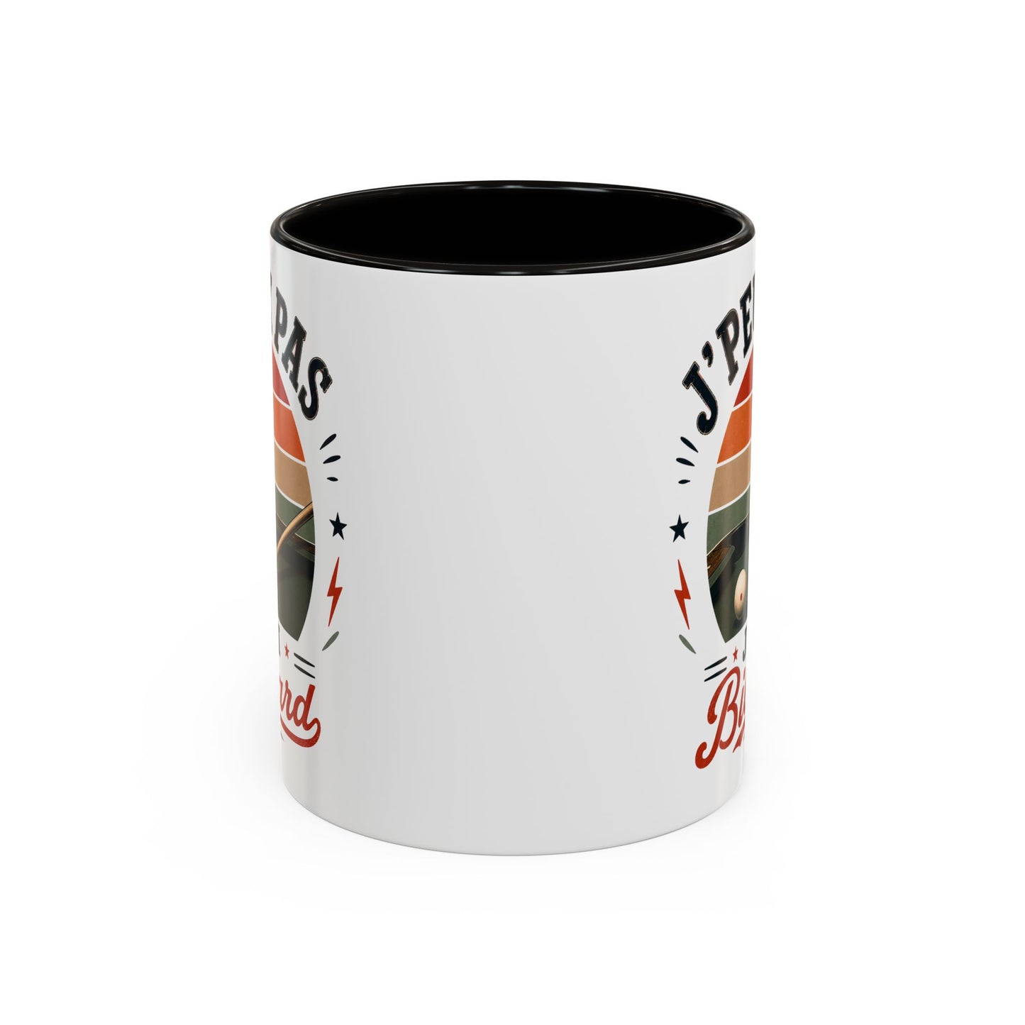 Tasse J’Peux Pas J’Ai Billard – Mug Humour Joueur de Billard Vintage – Cadeau Passion Billard 325ml