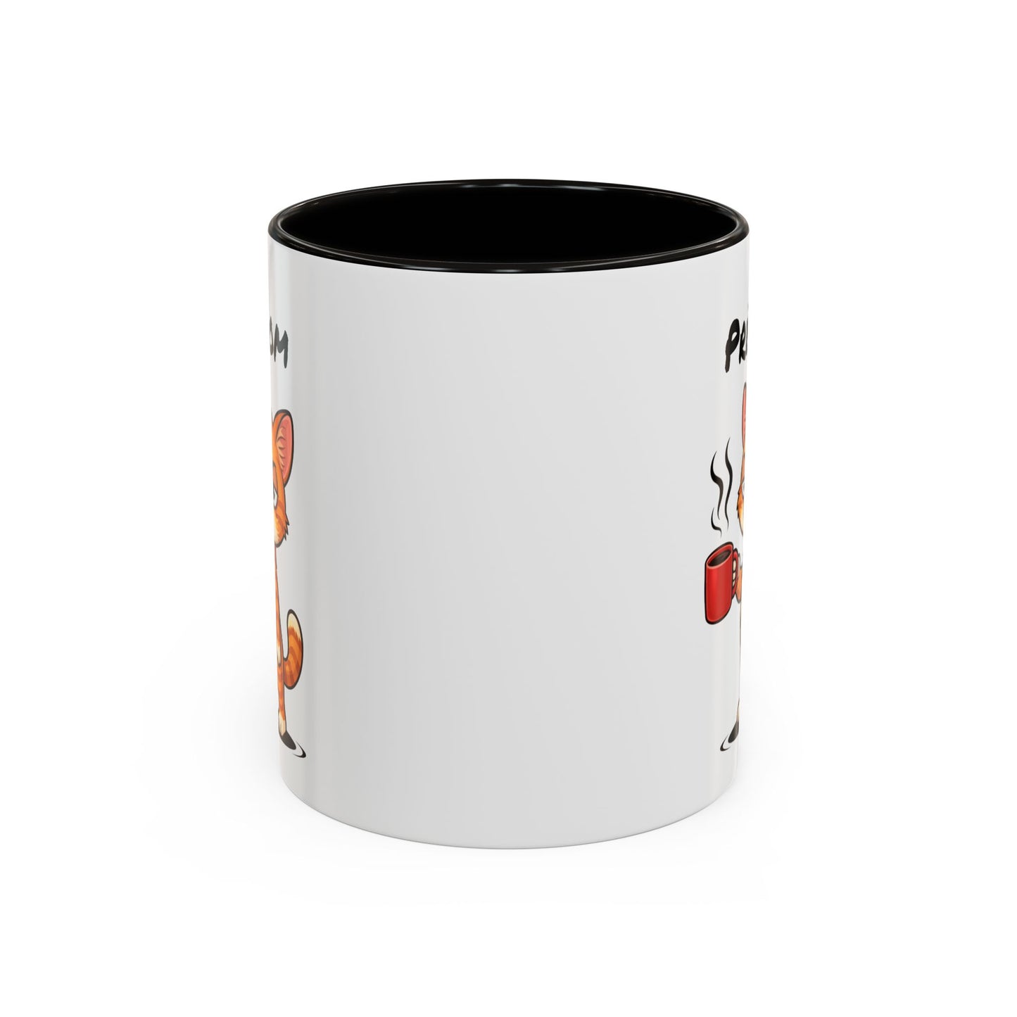 Mug Chat Fatigué Personnalisable 325ml – Tasse Café Humoristique Prénom Cadeau Original Noir Bleu Rouge
