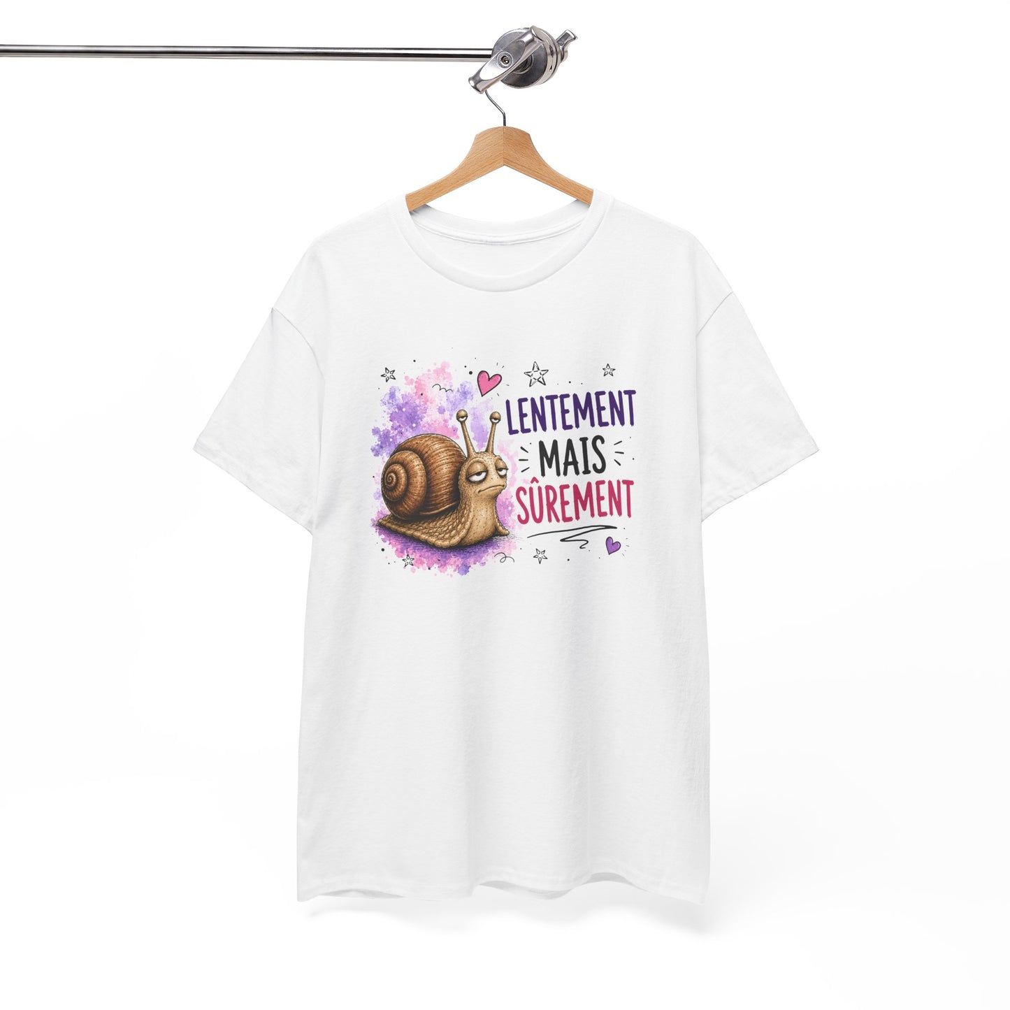 Tee-Shirt Humour Homme et Femme – Escargot Drôle Motivation Patience – Idée Cadeau Original Anniversaire
