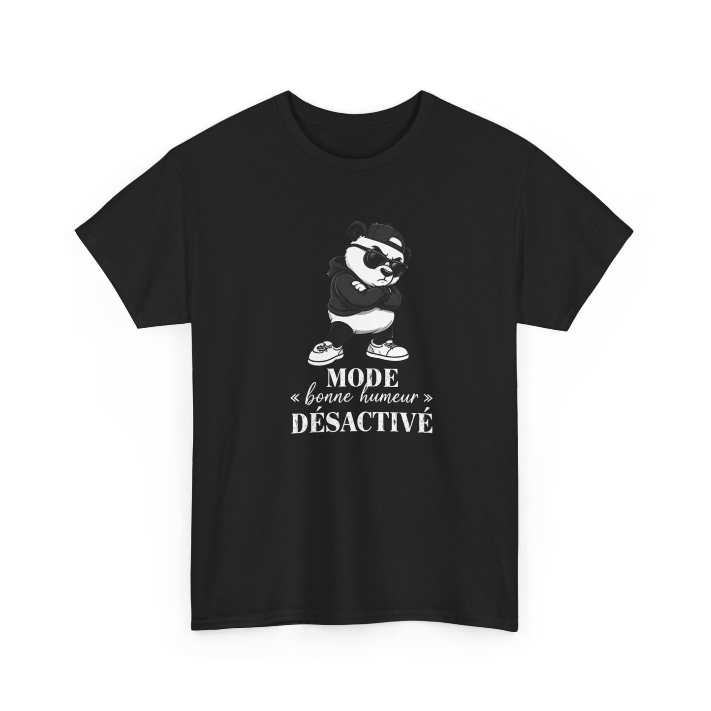 T-Shirt Panda Mode Bonne Humeur Désactivé – Tee Shirt Humour Panda Stylé – T-Shirt Drôle Bad Mood Cadeau Original