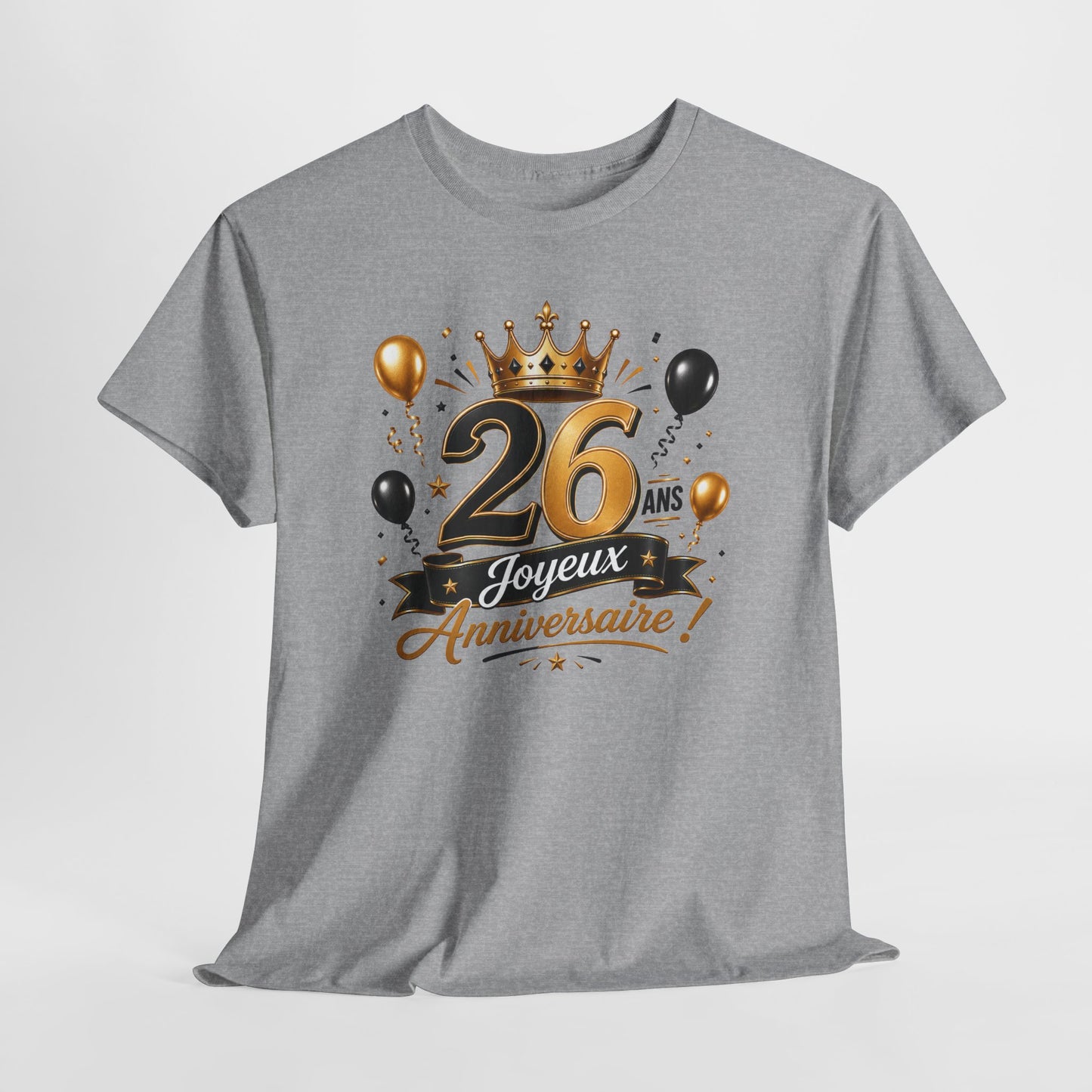 Tee Shirt Anniversaire 26 Ans Homme et Femme Joyeux Anniversaire Cadeau 26 Ans Idée Cadeau Adulte