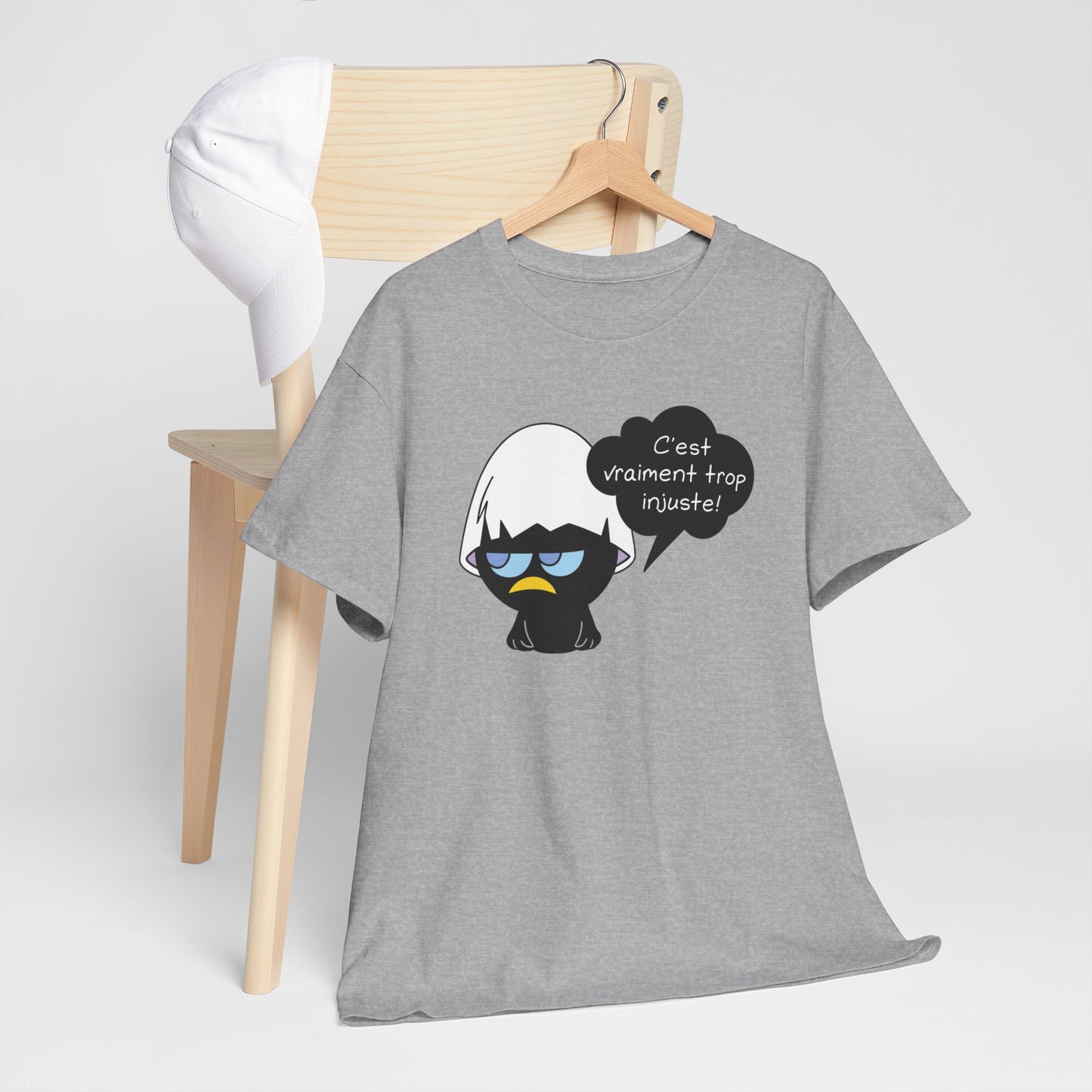 Tee-Shirt Humour  Calimero Râleur Homme Femme – C'est Vraiment Trop Injuste – Cadeau Drôle Personne Boudeuse Mécontente