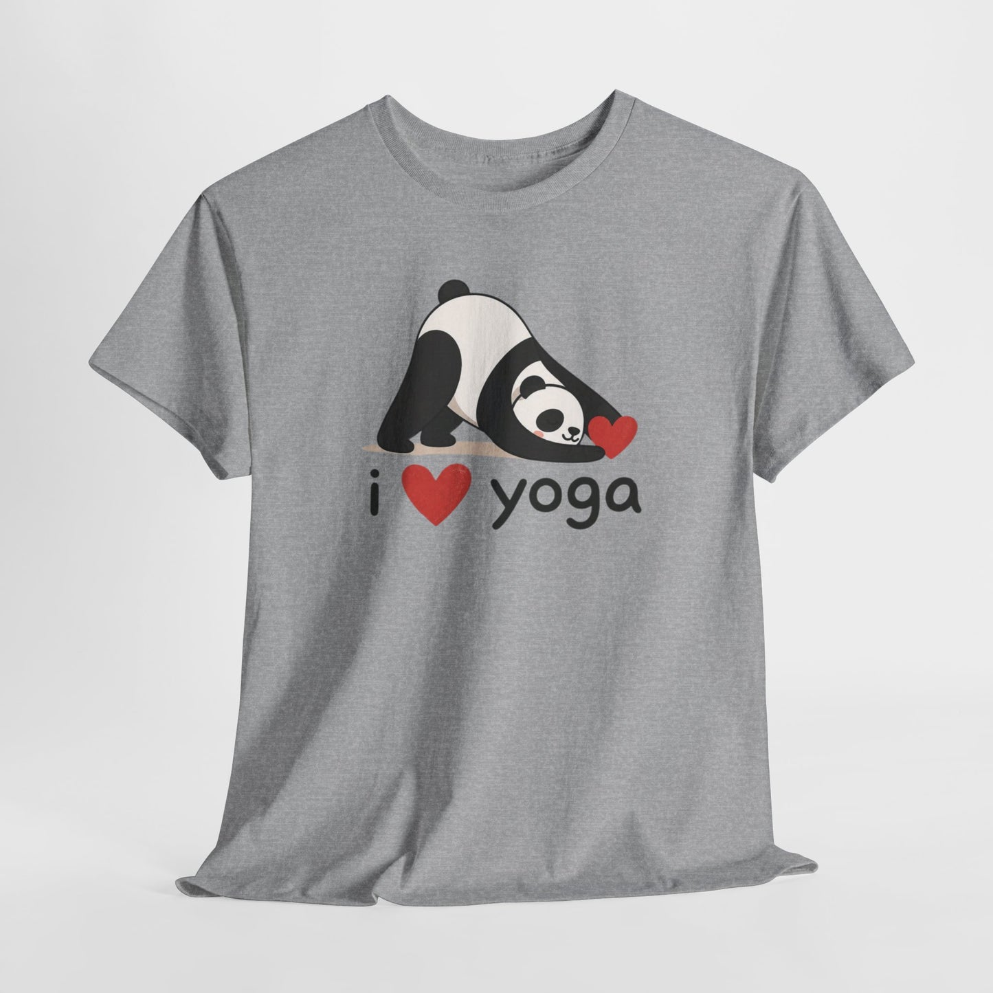 T-Shirt Yoga Panda Homme Femme – I Love Yoga – Tee Shirt Panda Kawaii Méditation Relaxation