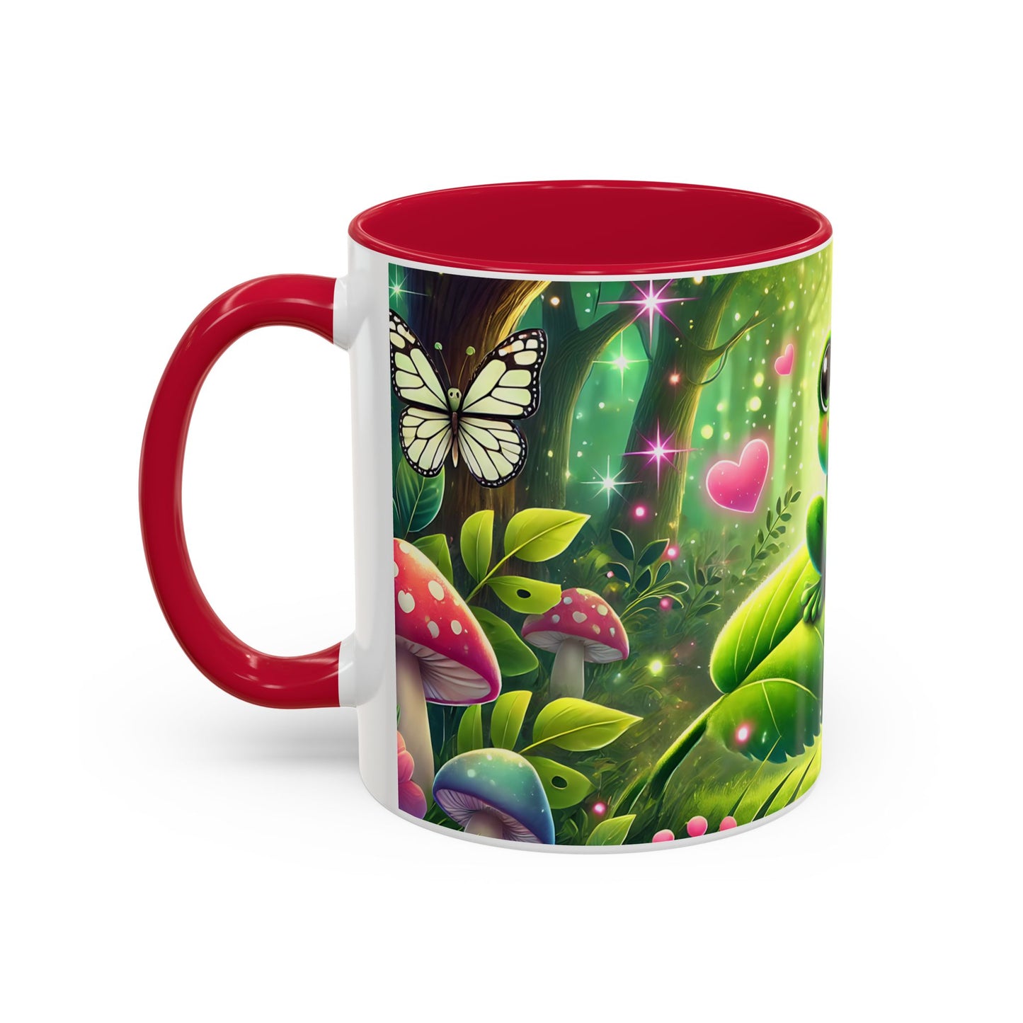 Mug Grenouille Kawaii – Tasse Féérique Forêt Magique et Champignons – Cadeau Cute Femme Enfant 325ml